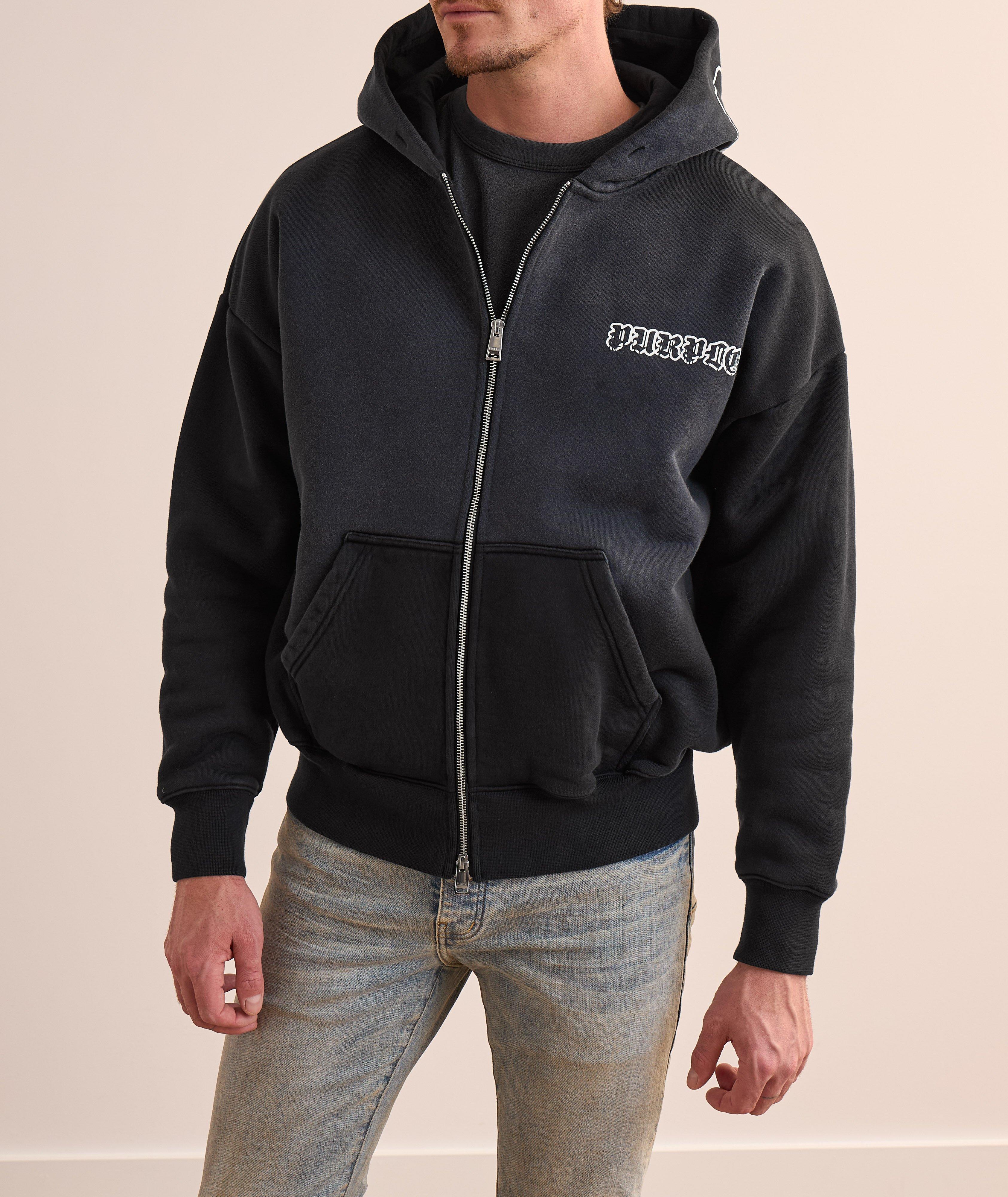 Gothic Wordmark Drip Zip-Up Hooded Sweater image 1