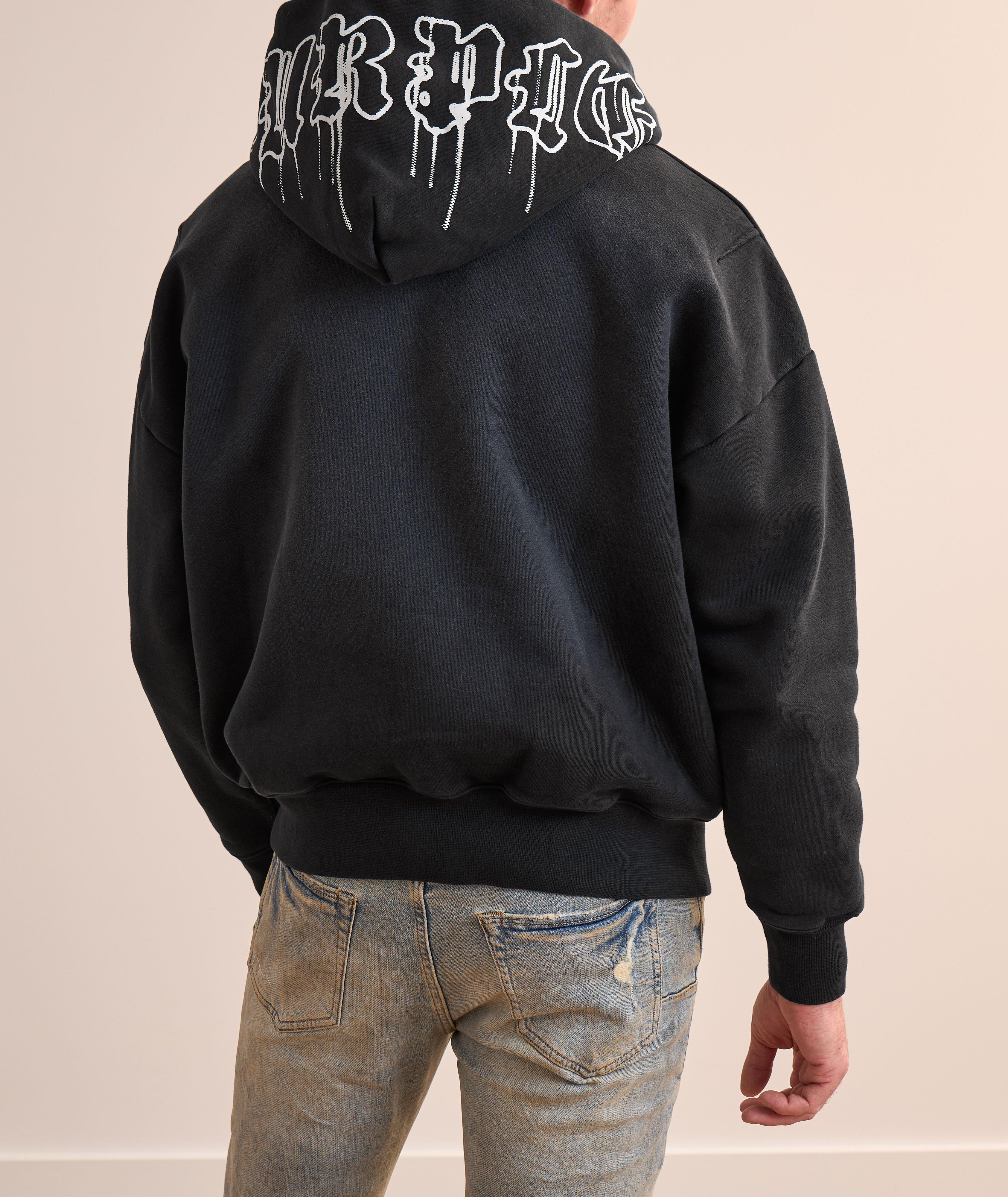 Gothic Wordmark Drip Zip-Up Hooded Sweater image 2