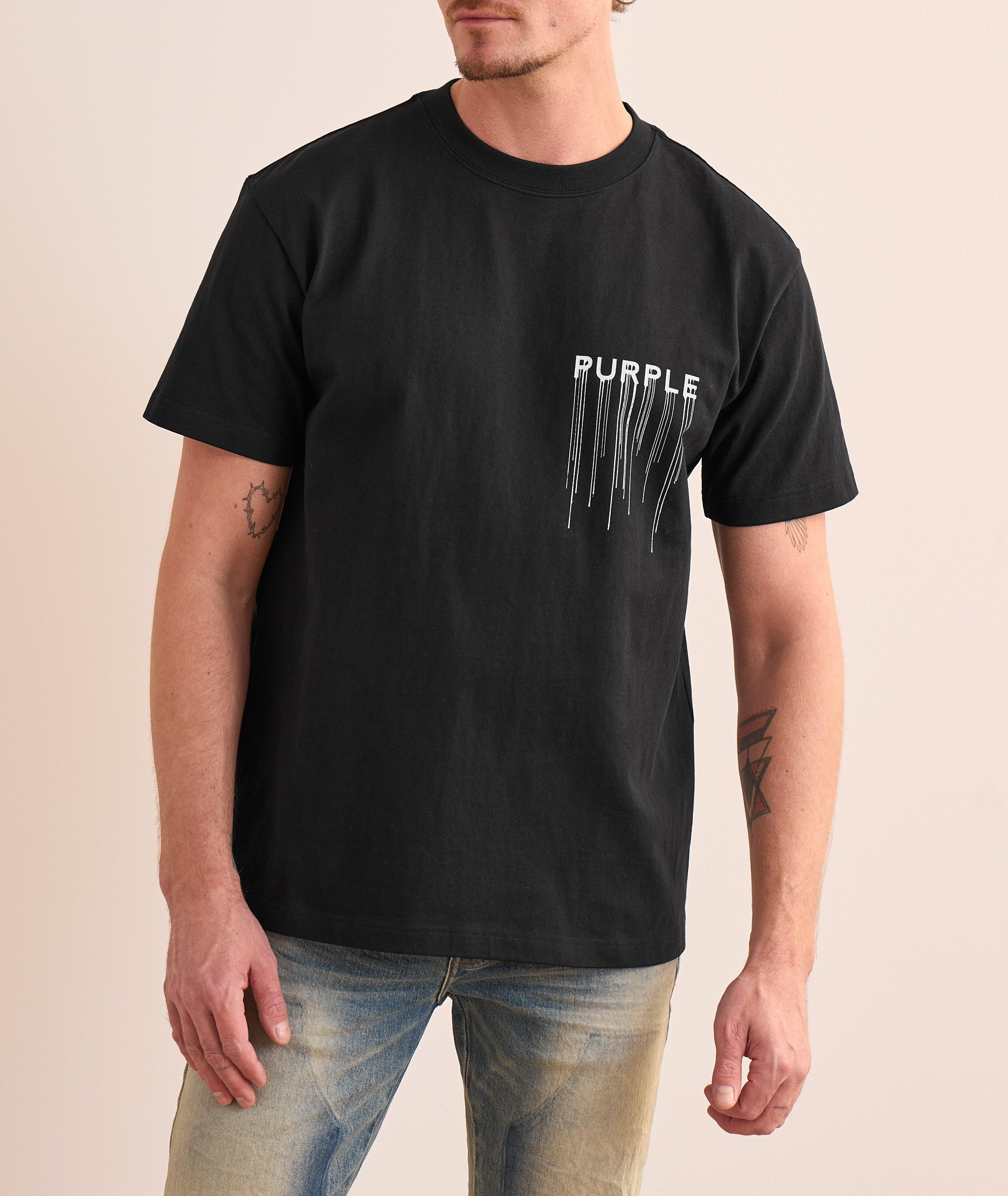 Drip Logo Cotton T-Shirt image 1