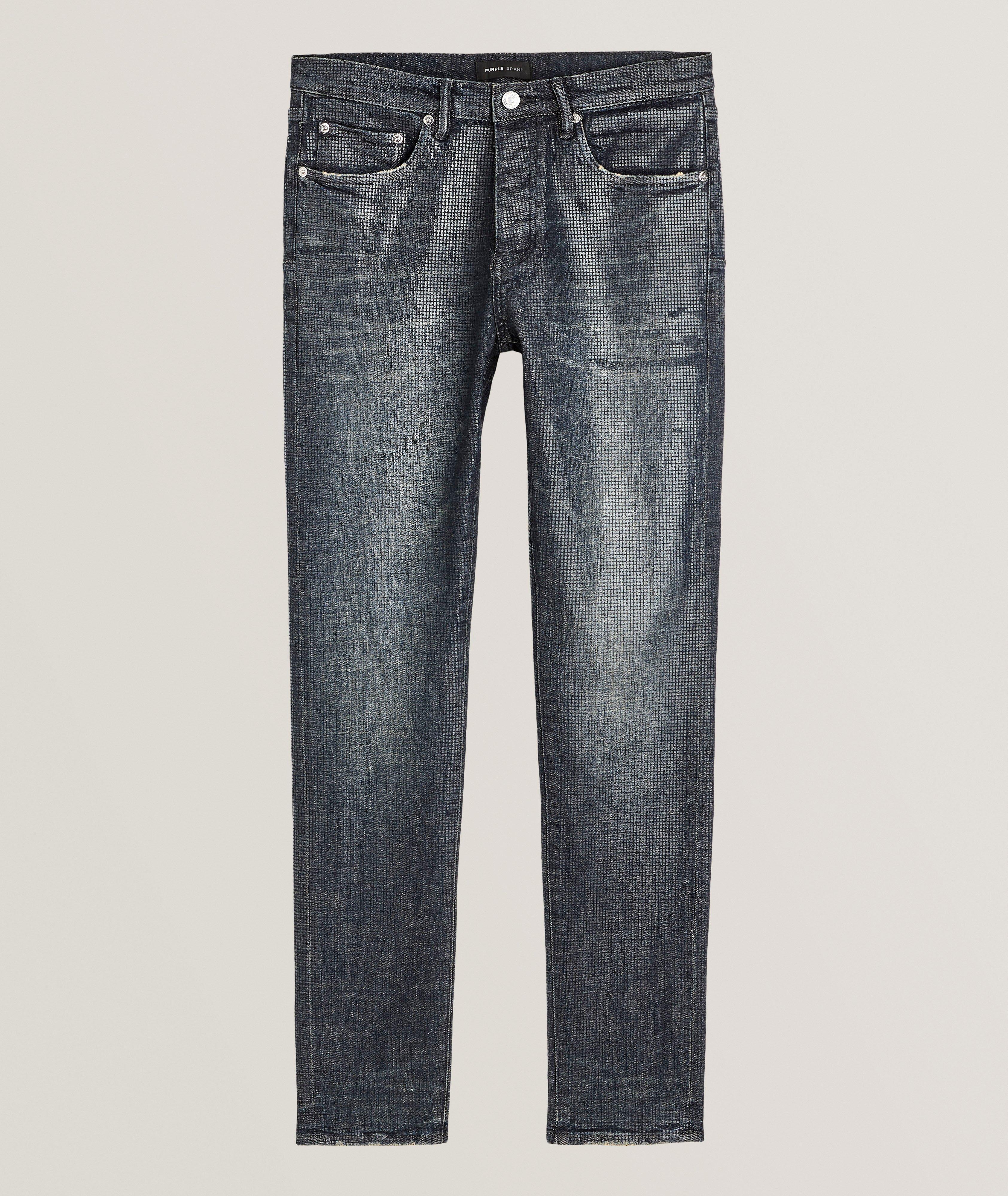 Purple Brand P001 Tiled Overlay Skinny Jeans | Jeans | Harry