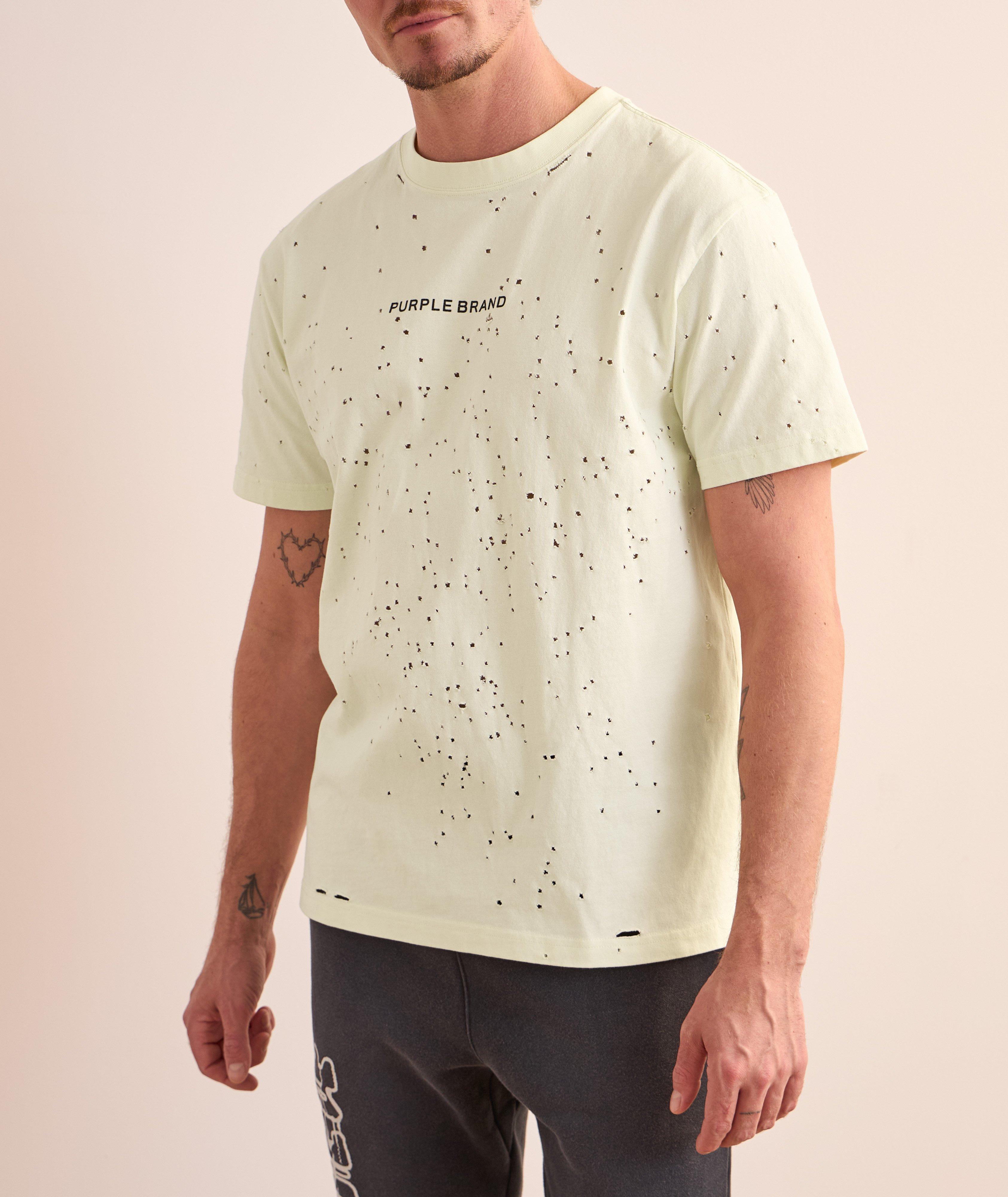 Distressed Logo Cotton T-Shirt image 1