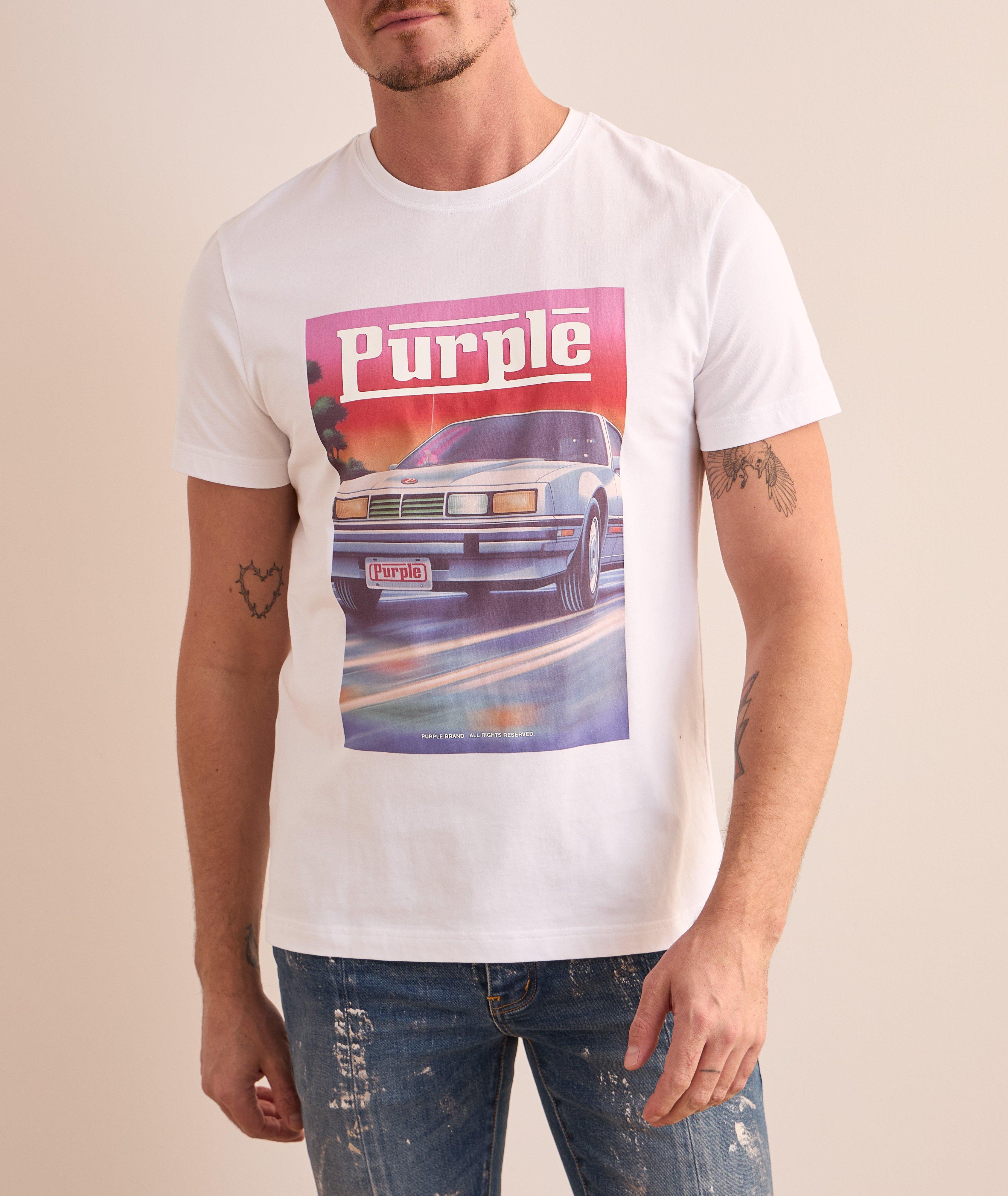 T-shirt en coton avec image de voiture image 1