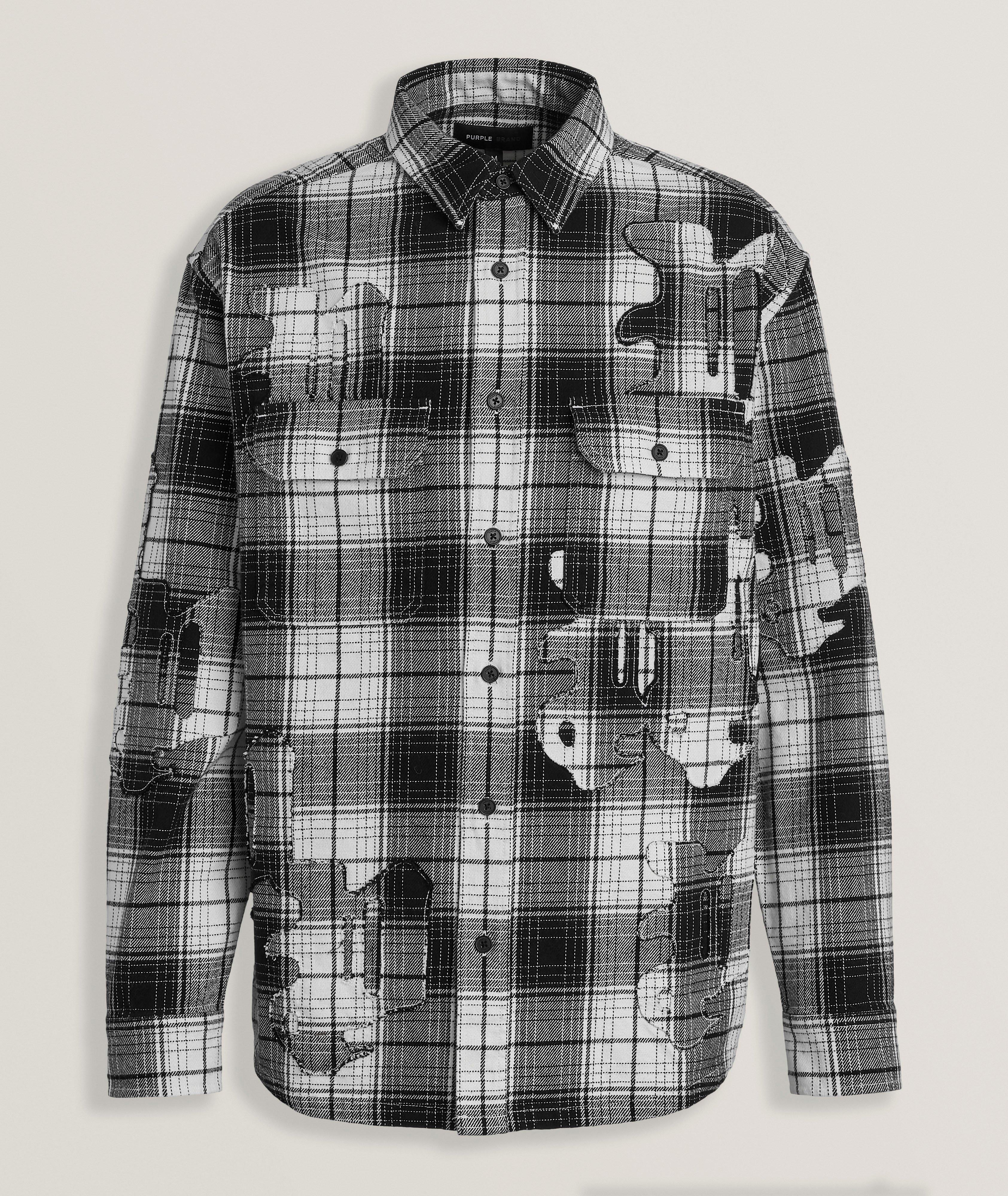 Logo Applique Plaid Flannel Shirt  image 0