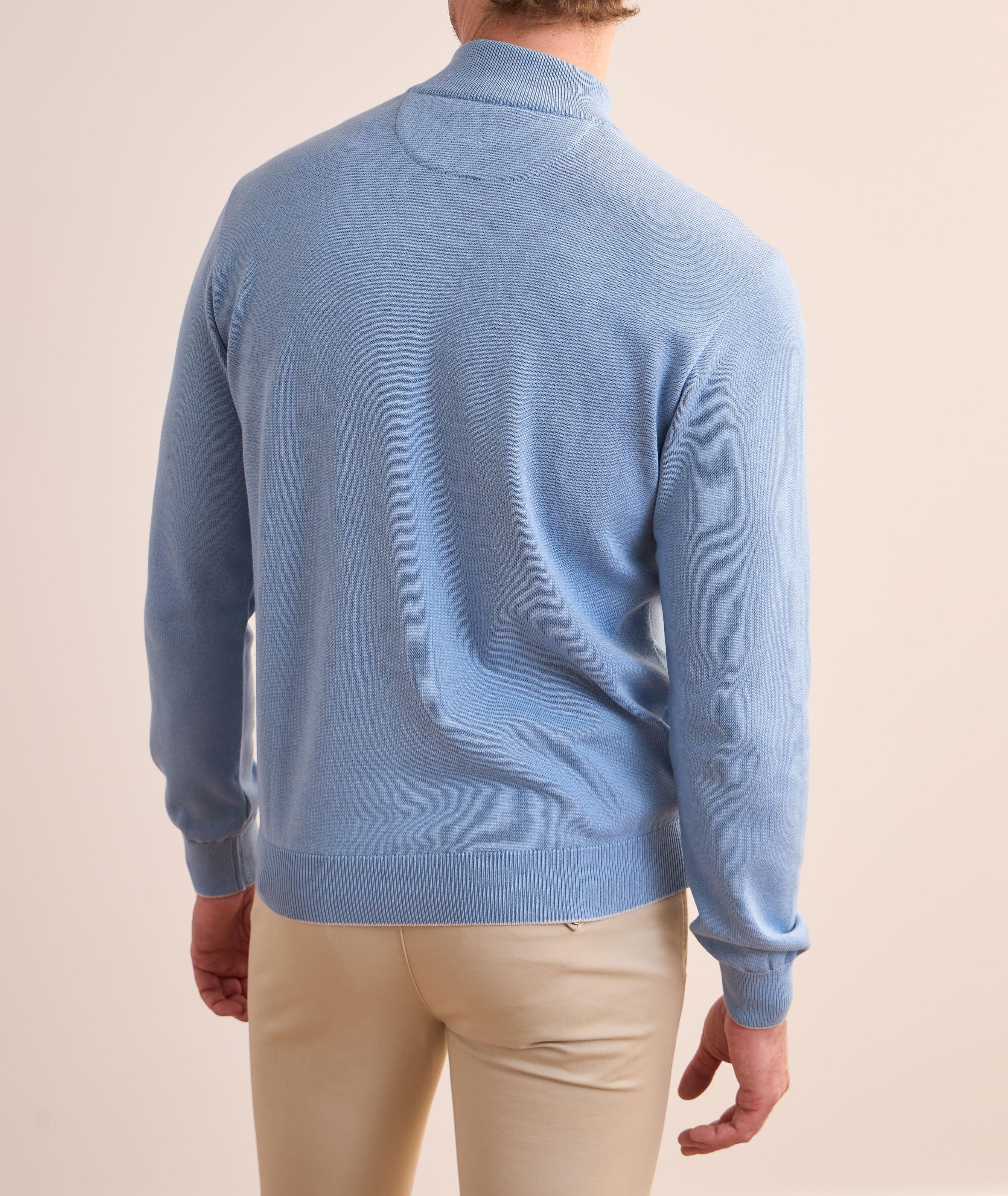 Cotton-Cashmere Quarter-Zip Sweater image 2