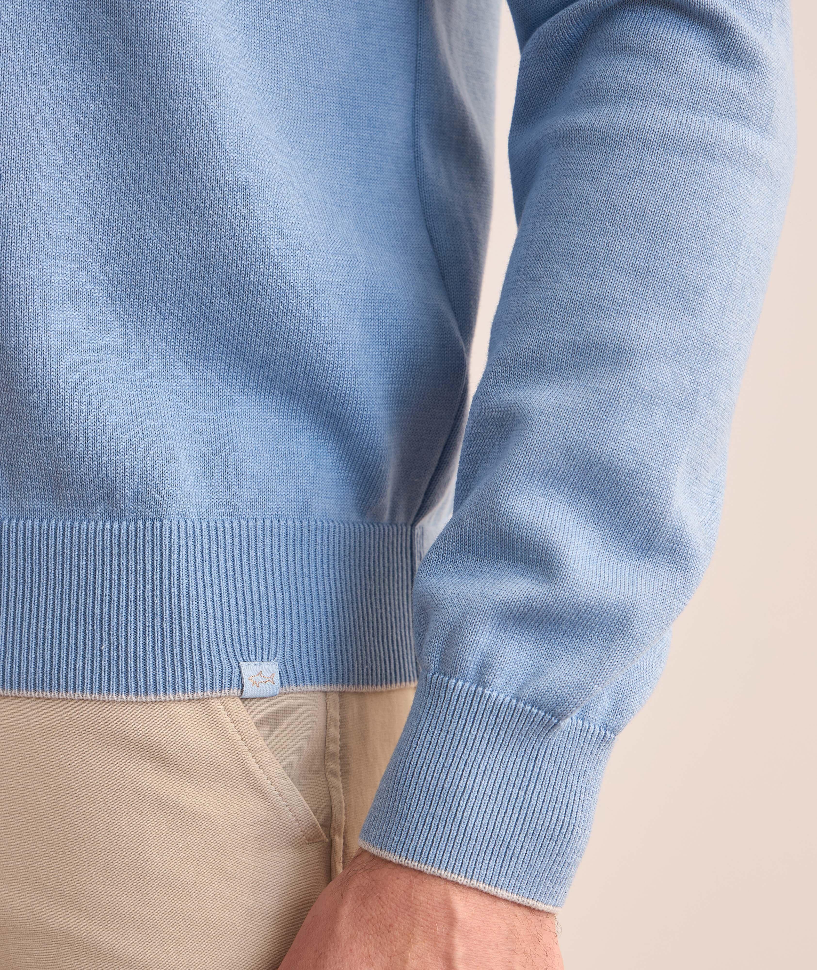 Cotton-Cashmere Quarter-Zip Sweater image 3