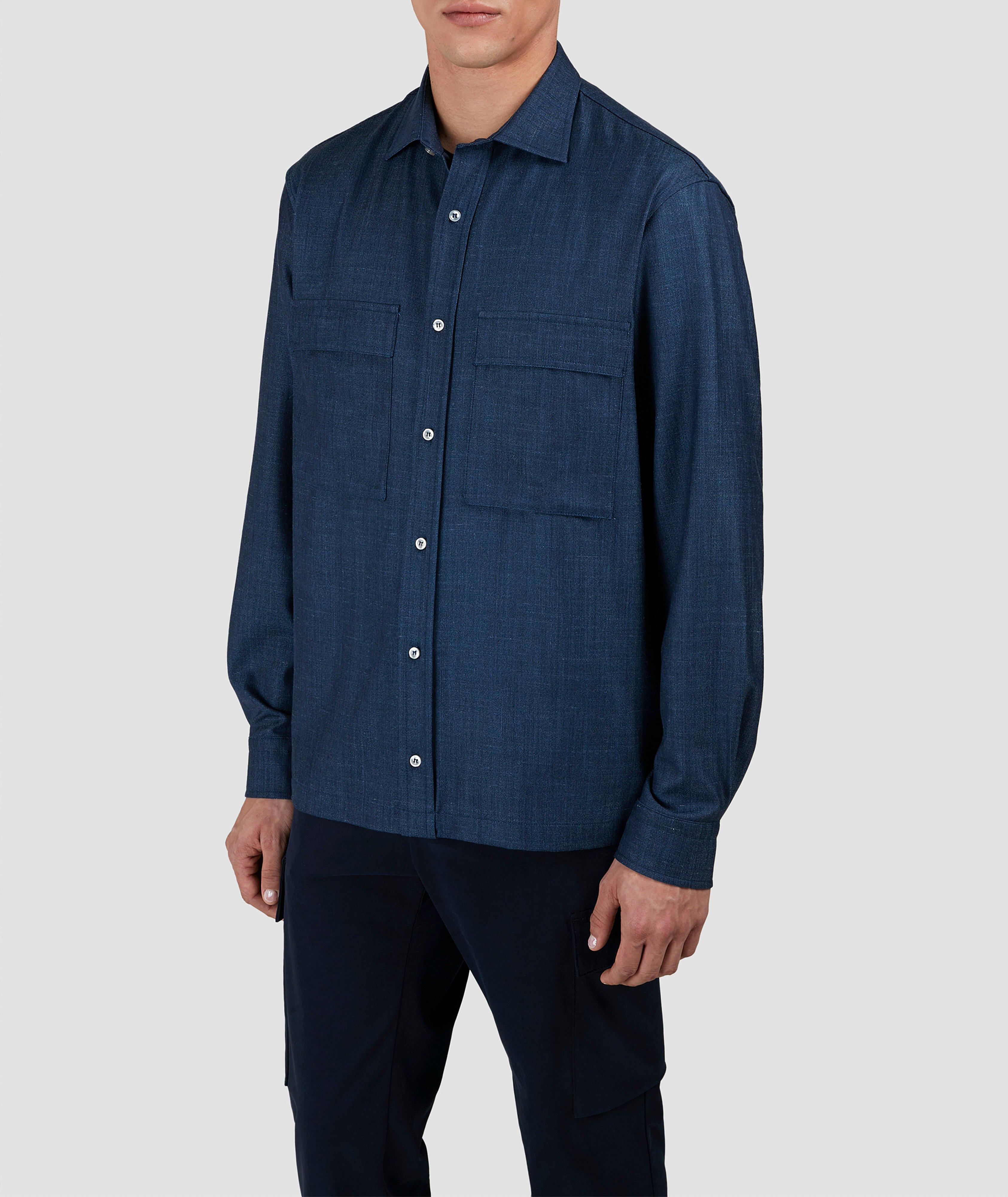 Virgin Wool & Silk-Blend Overshirt image 1