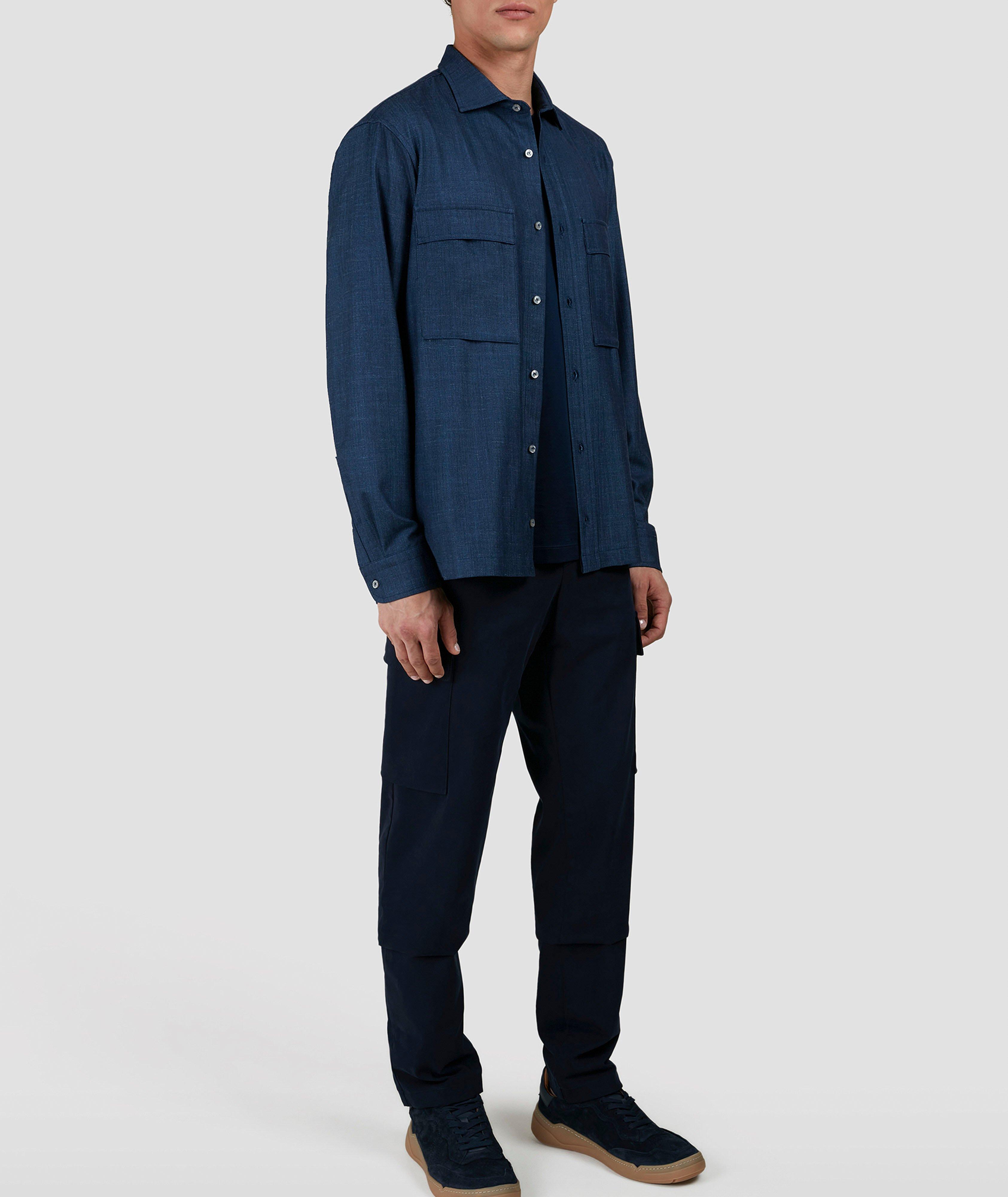 Virgin Wool & Silk-Blend Overshirt image 4