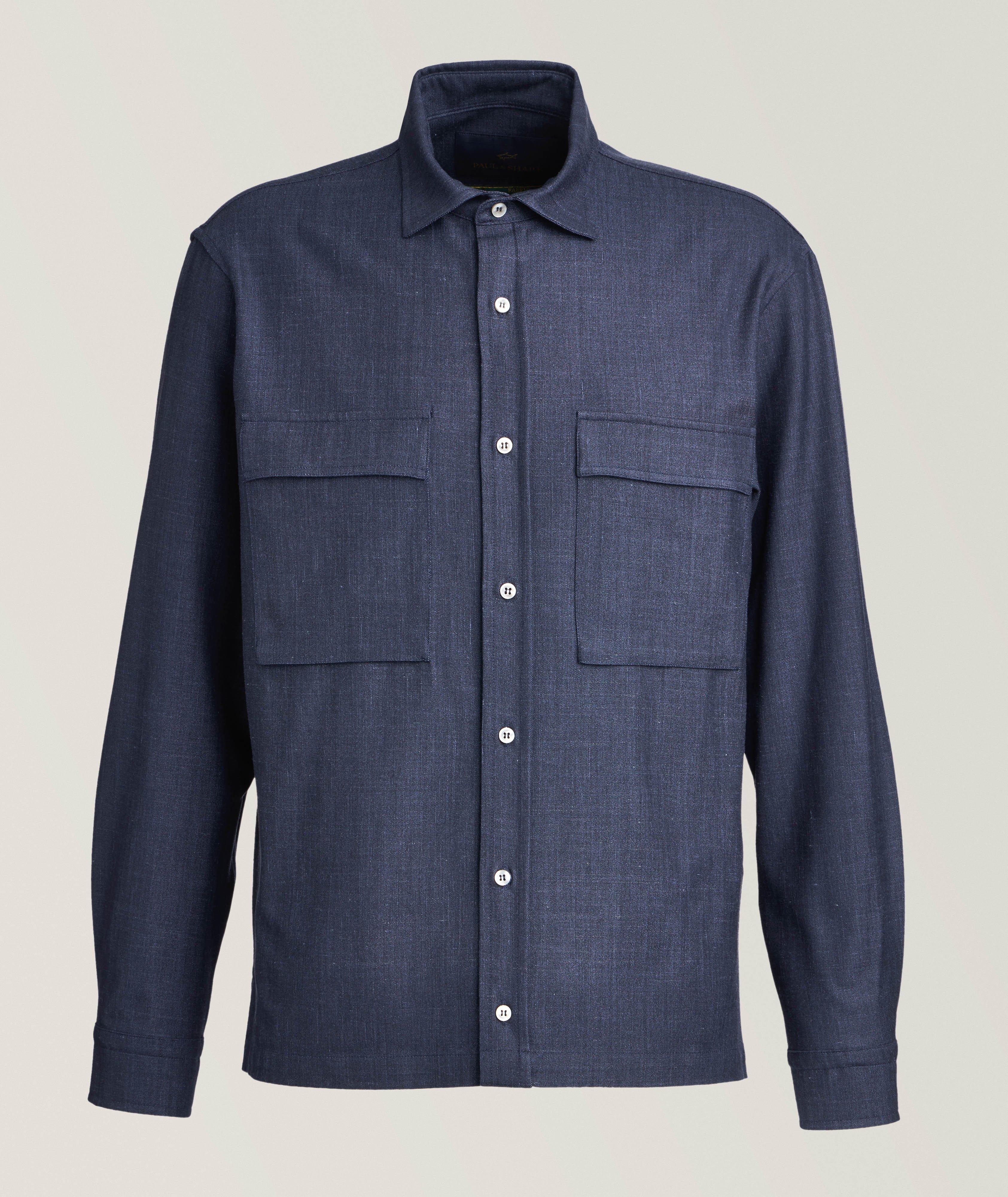 Virgin Wool & Silk-Blend Overshirt image 0