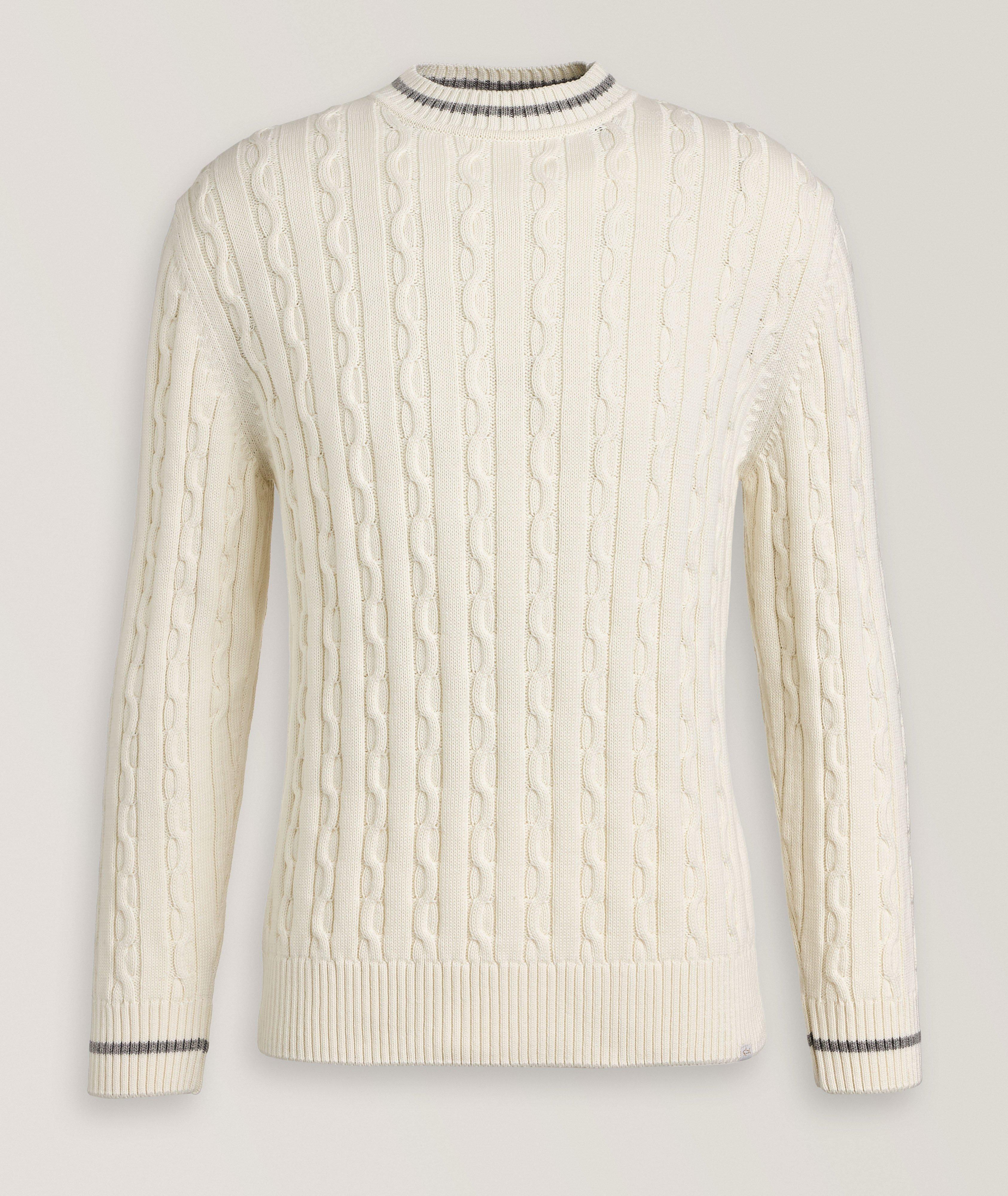 Cotton-Cashmere Cable Knit Sweater image 0