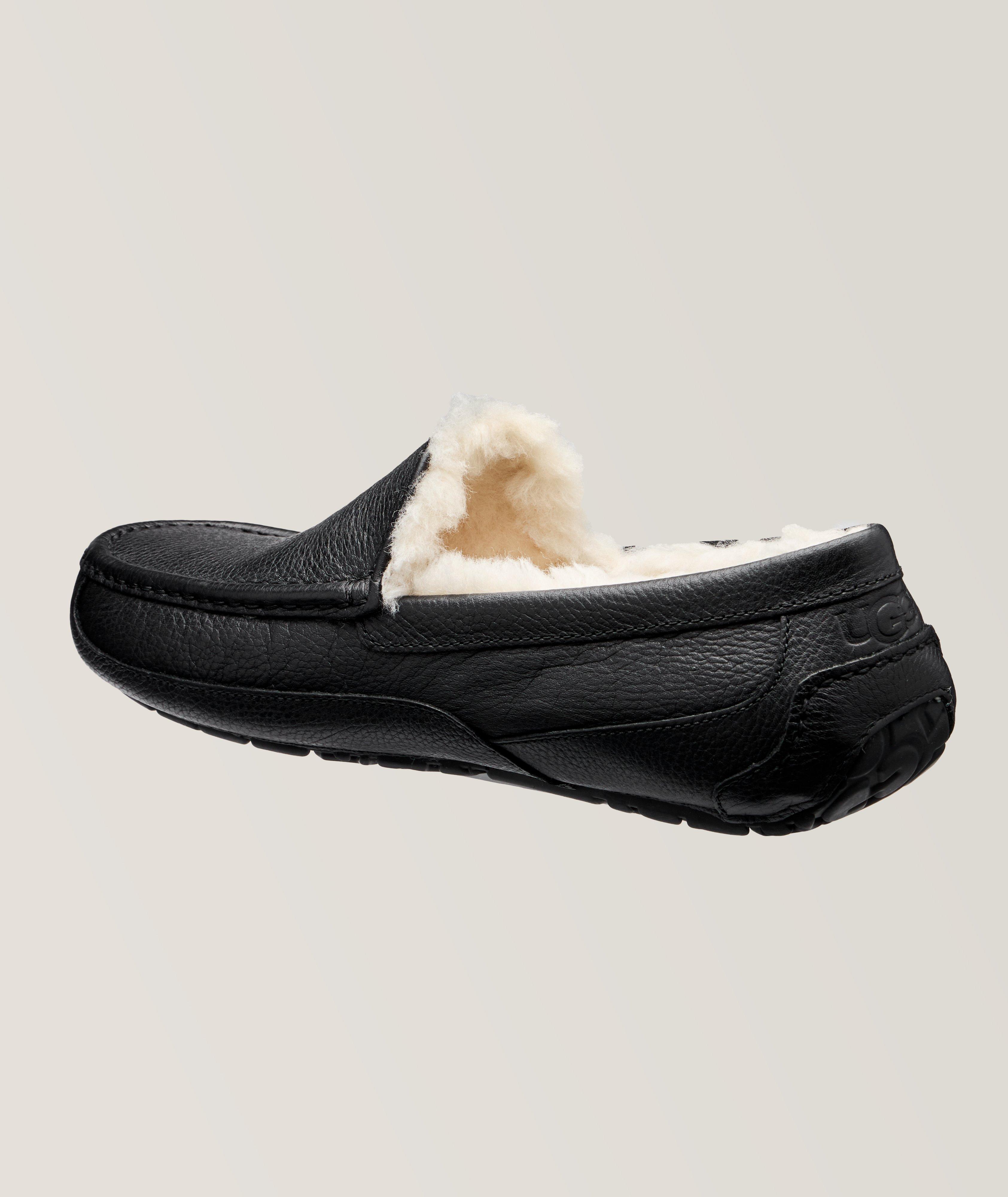 Ascot Leather Shearling Lined Drivers image 1