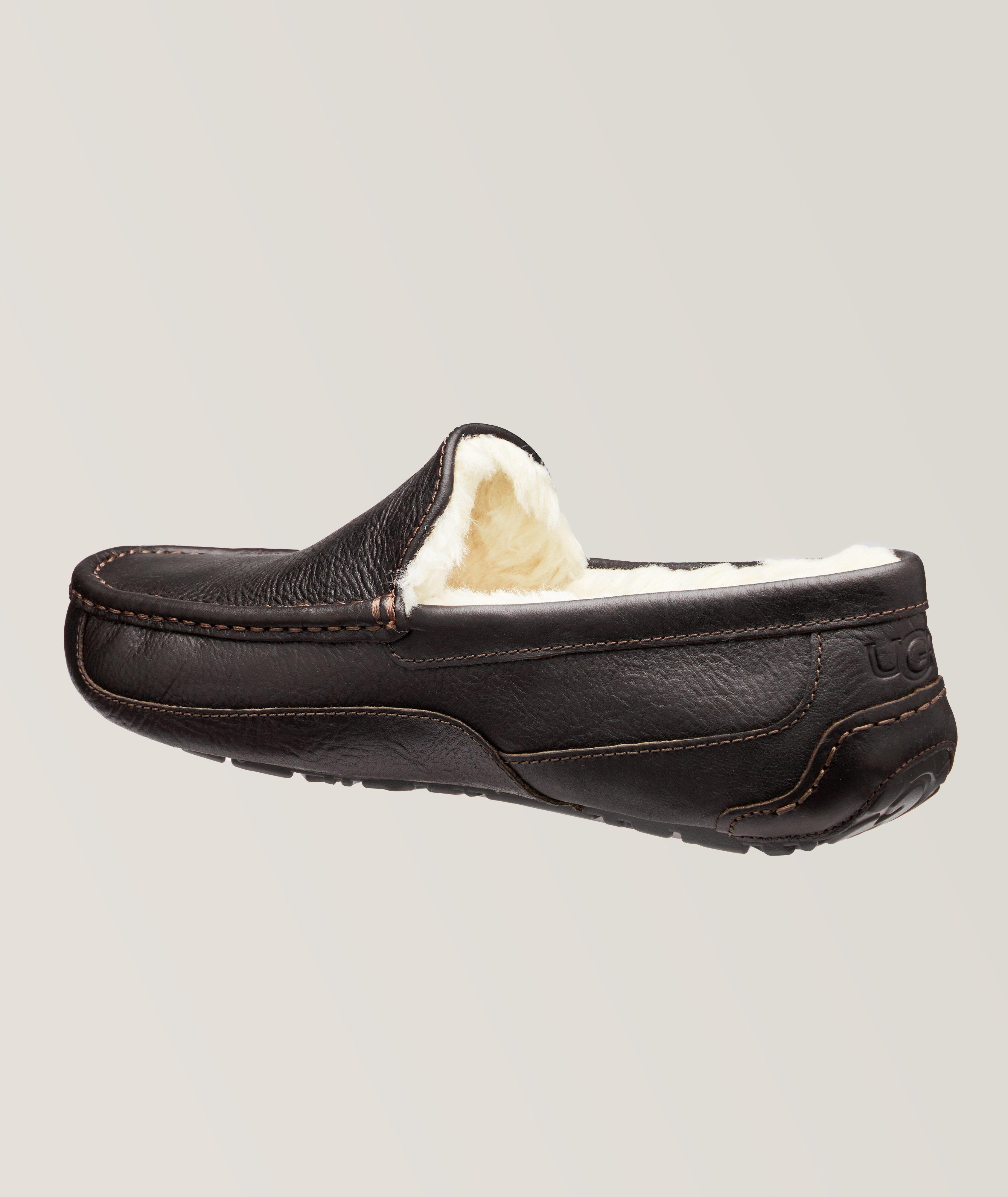 Ascot Leather Shearling Lined Drivers image 1