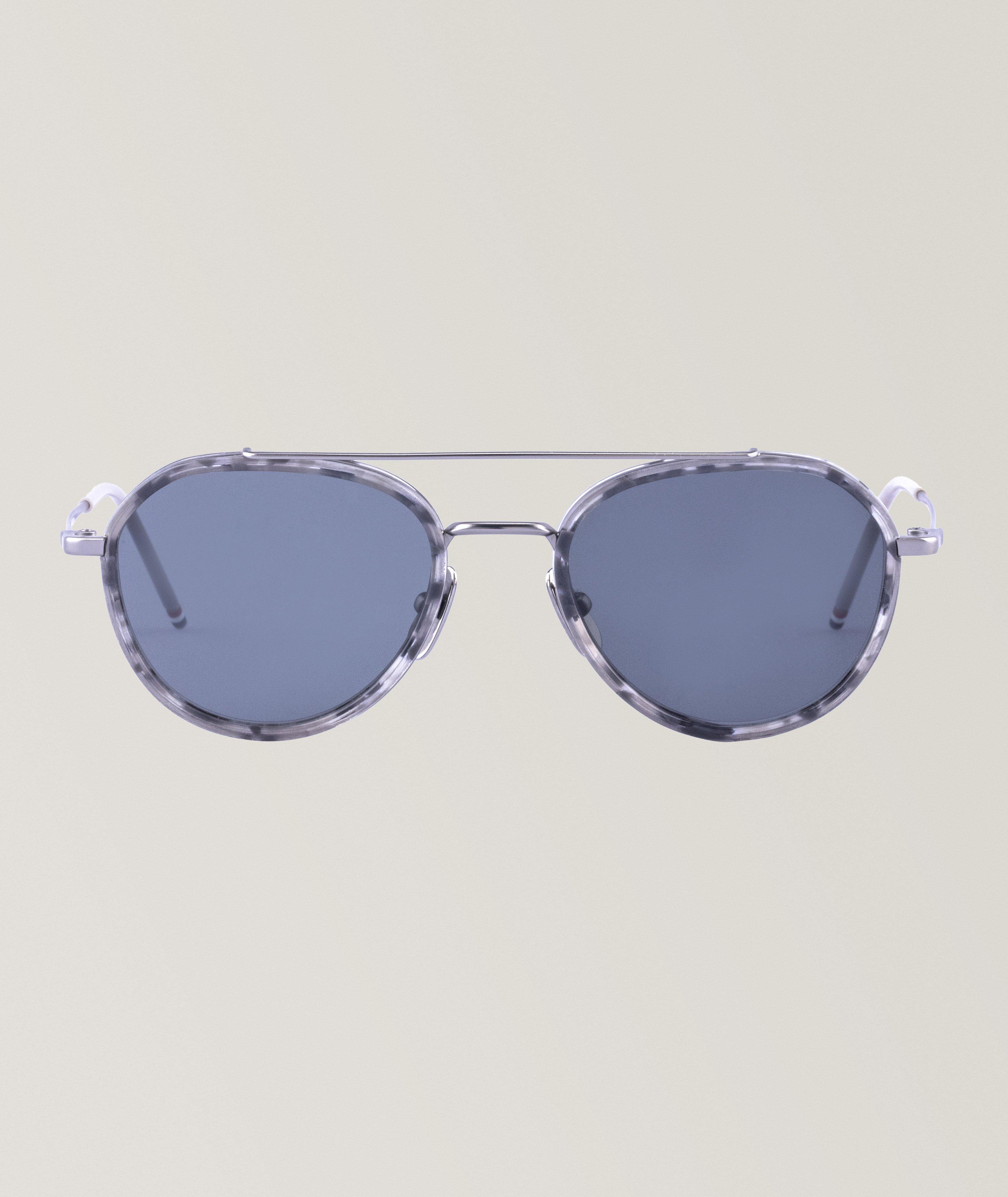 Tortoise Acetate & Titanium Aviator Sunglasses  image 1