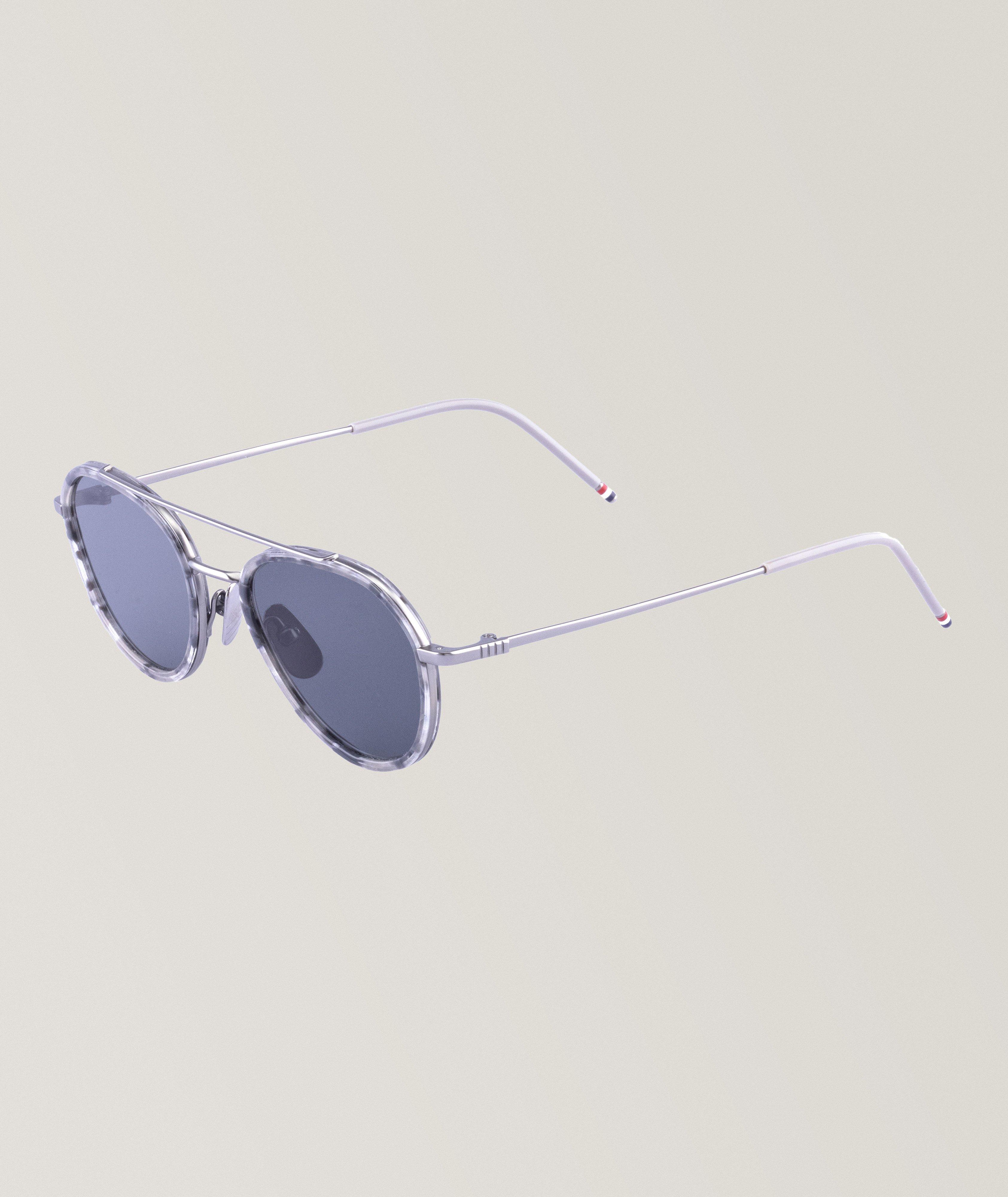 Tortoise Acetate & Titanium Aviator Sunglasses  image 0