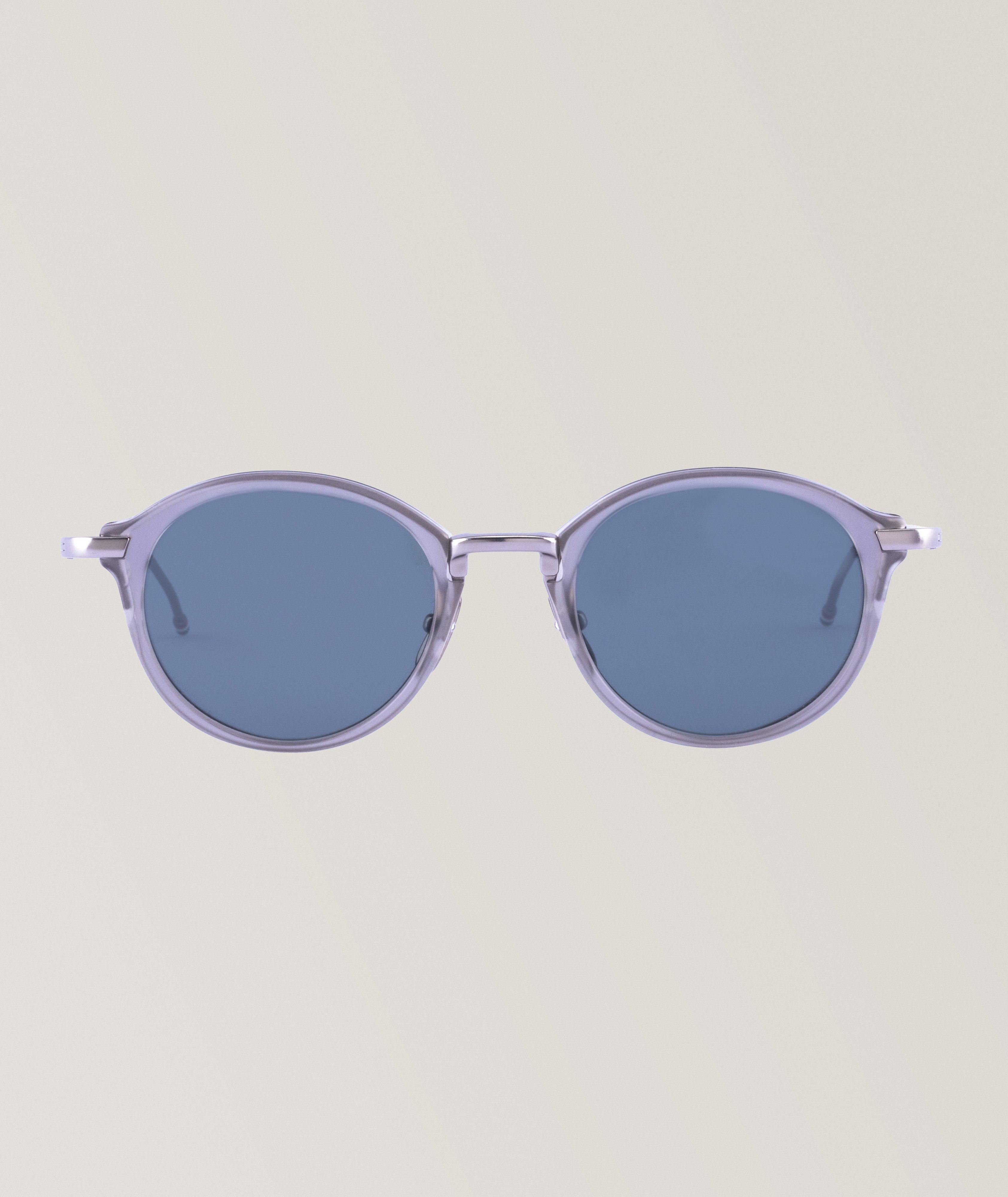 Acetate-Titanium Round Sunglasses image 1