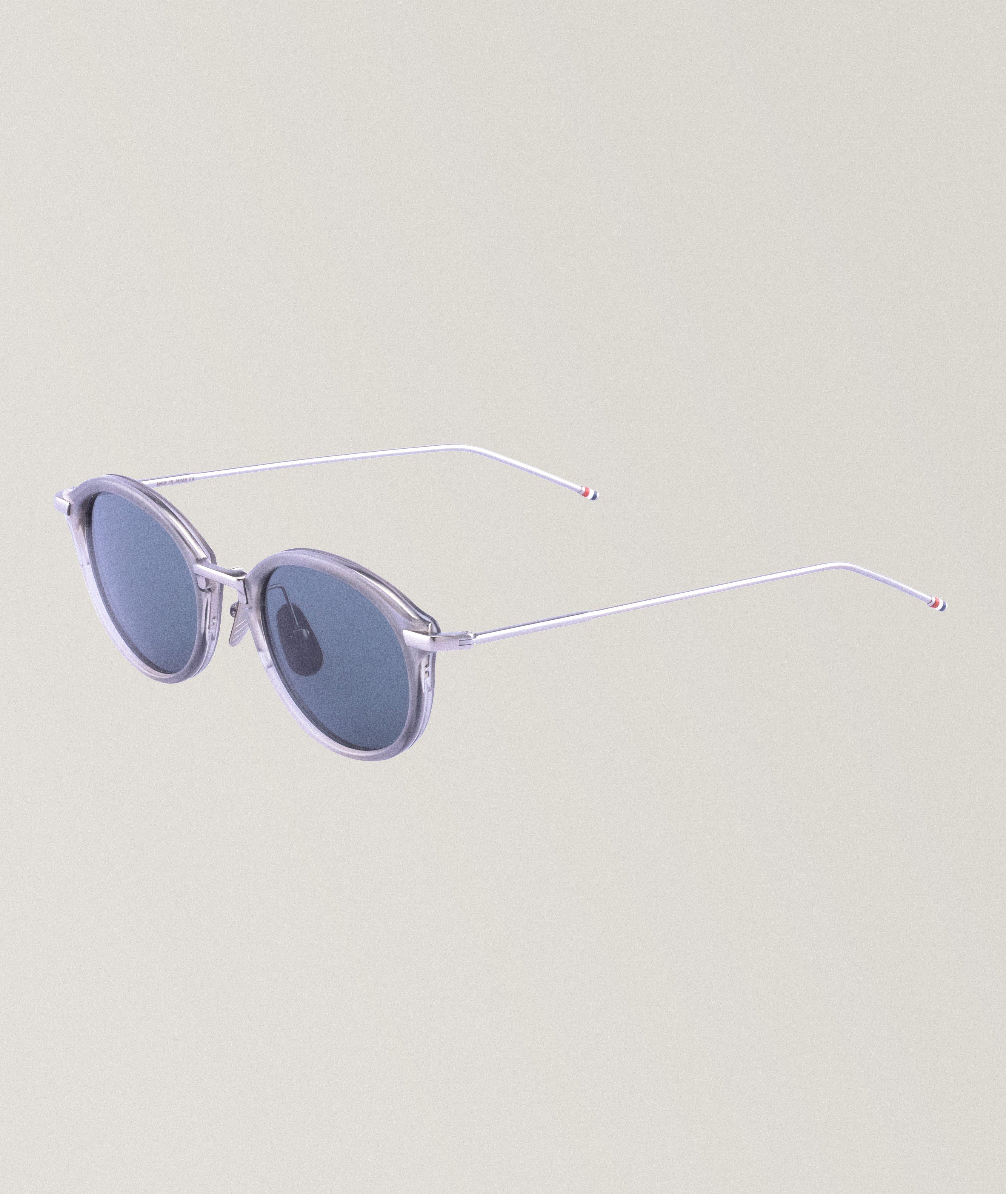 Acetate-Titanium Round Sunglasses image 0