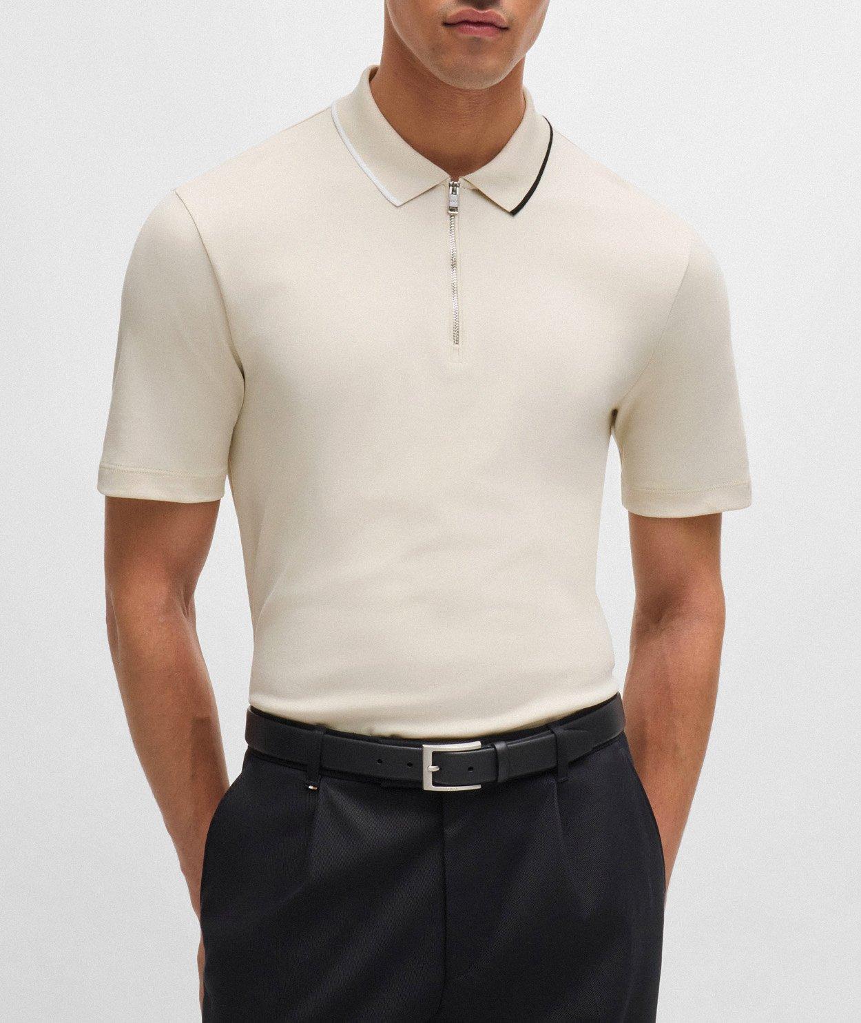 Paras Cotton Quarter-Zip Polo image 1