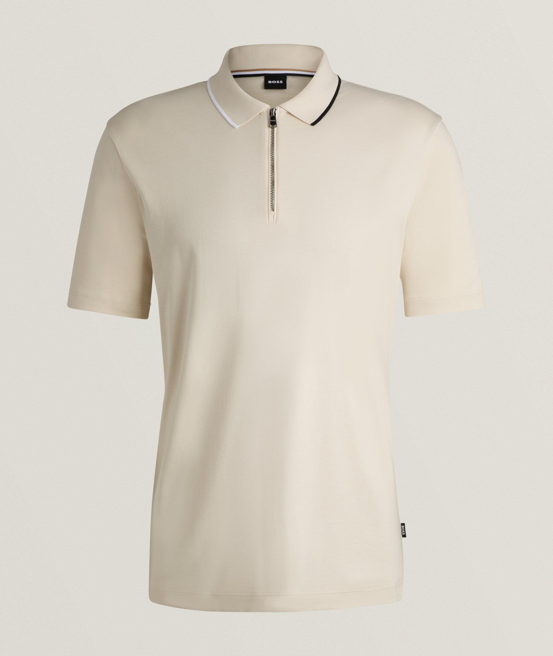 Paras Cotton Quarter-Zip Polo image 0