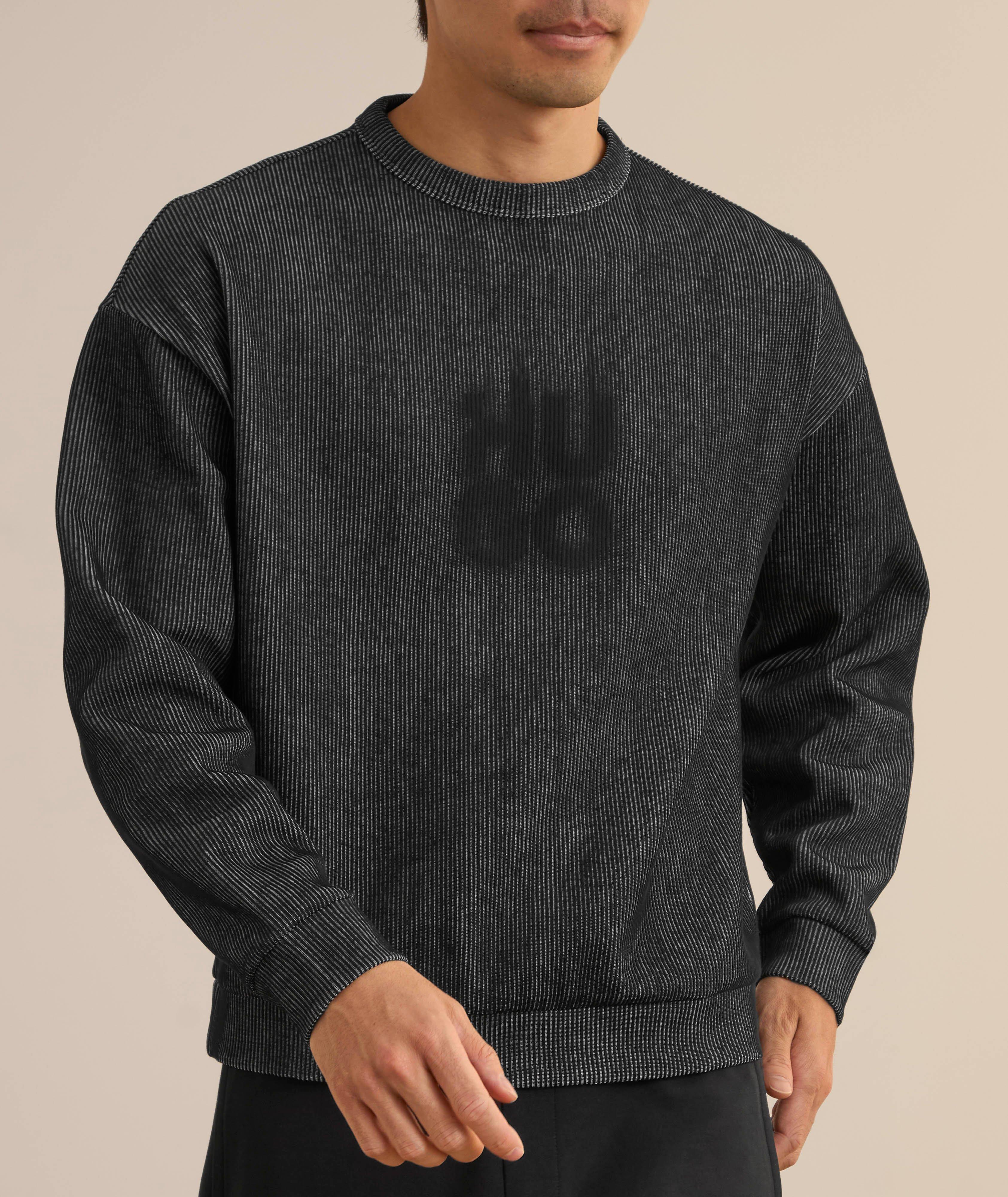 Stacked Smoke Logo Ribbed Sweatshirt  image 1