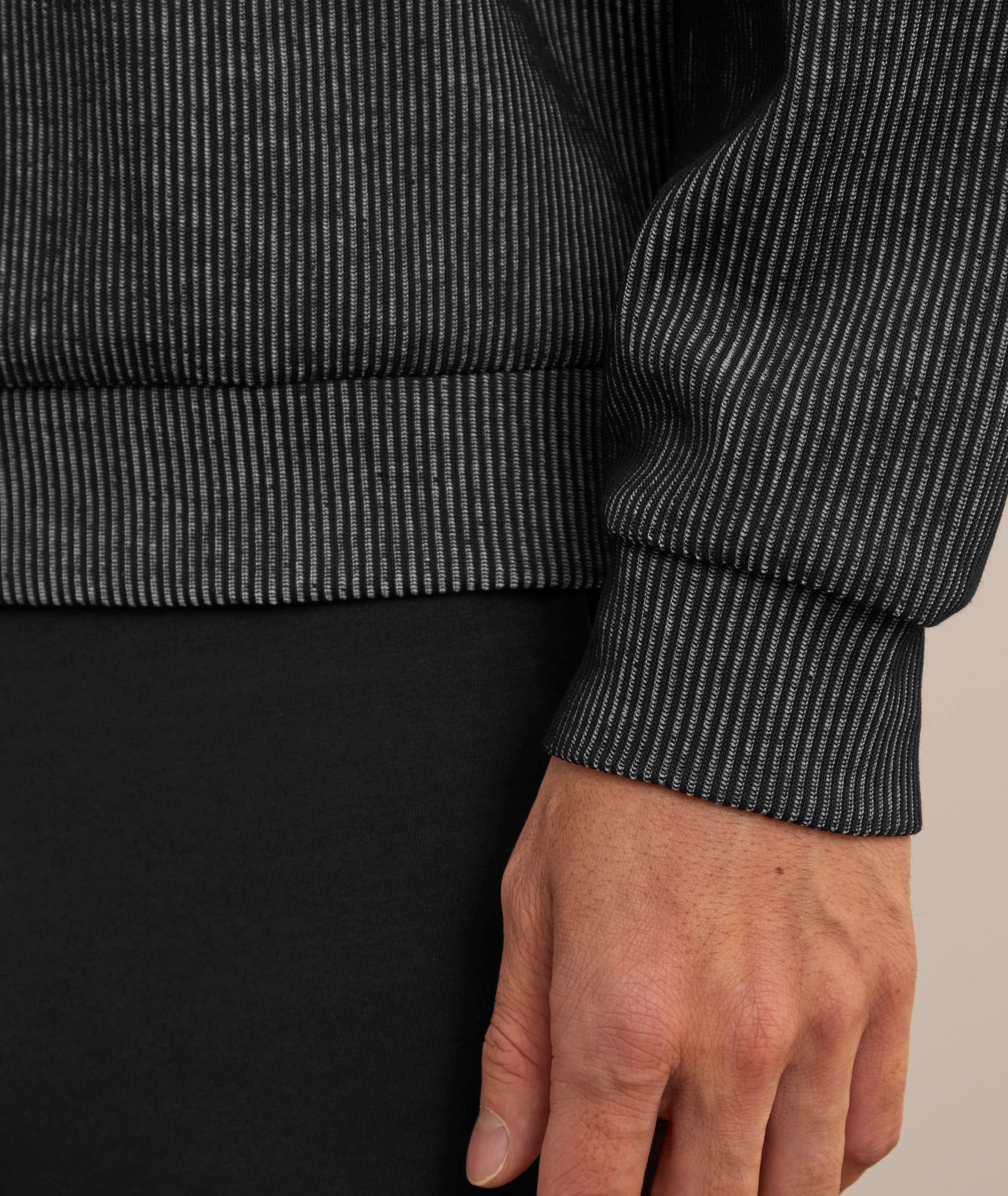 Stacked Smoke Logo Ribbed Sweatshirt  image 4