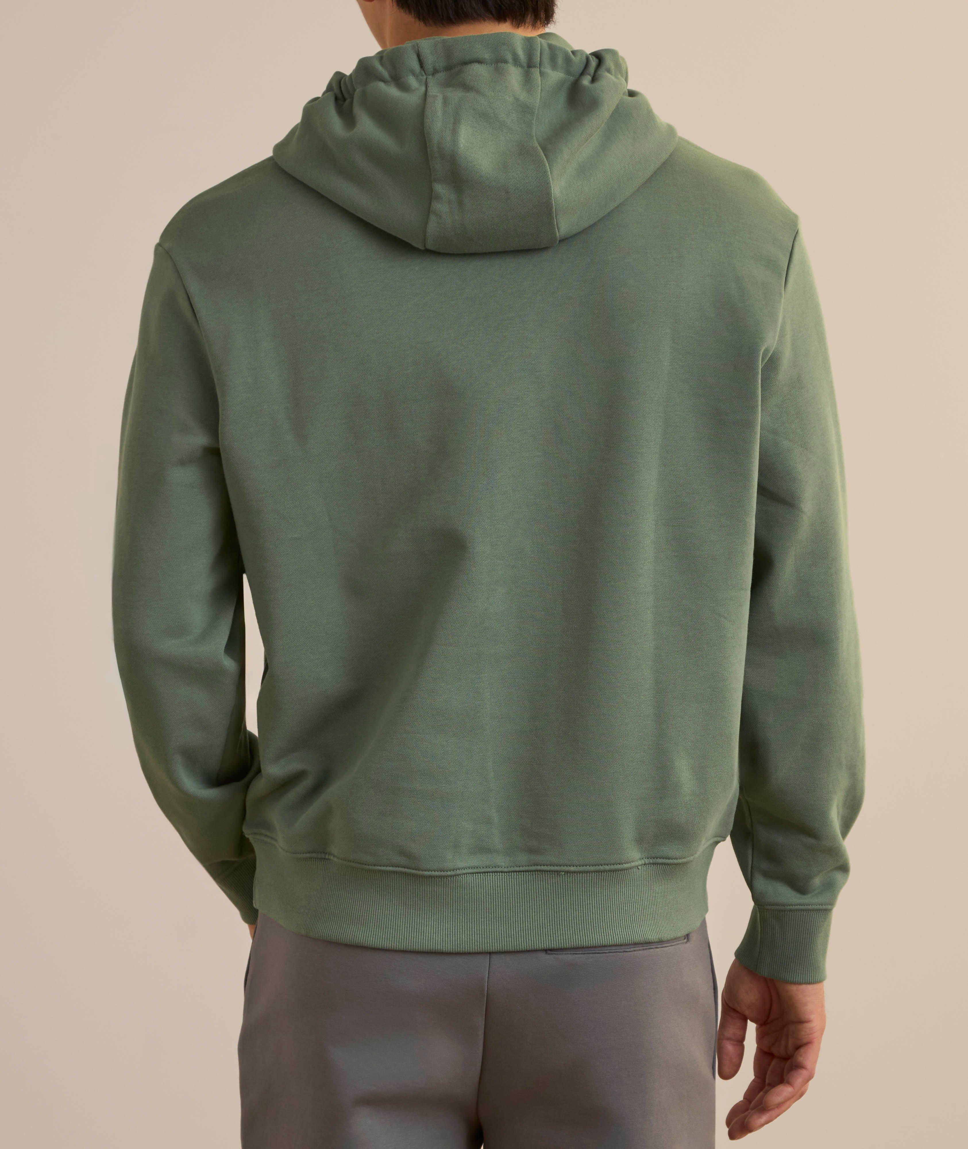 Tonal Logo Cotton Hooded Sweater  image 2