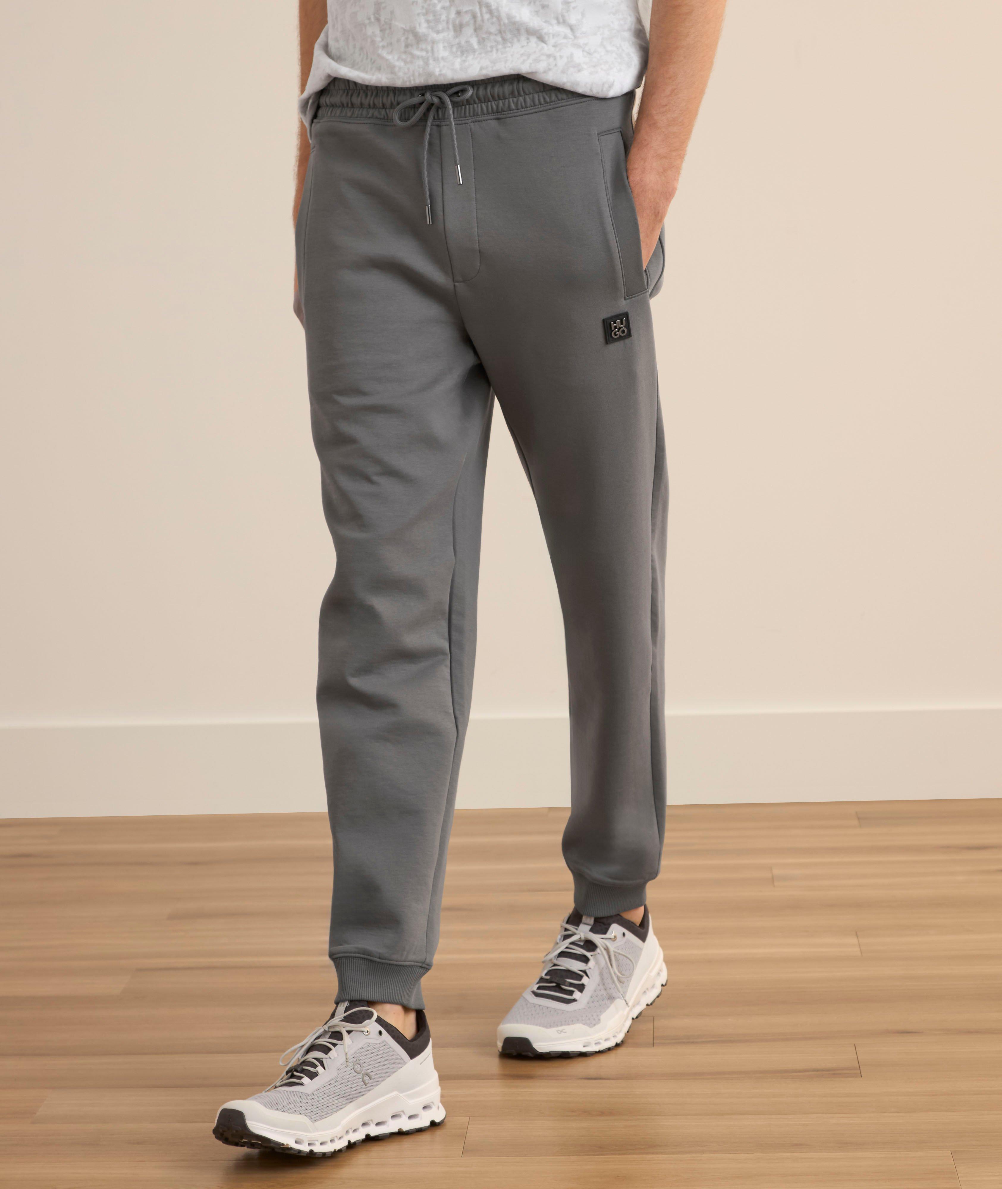 Pantalon sport en mélange de coton avec logo image 1