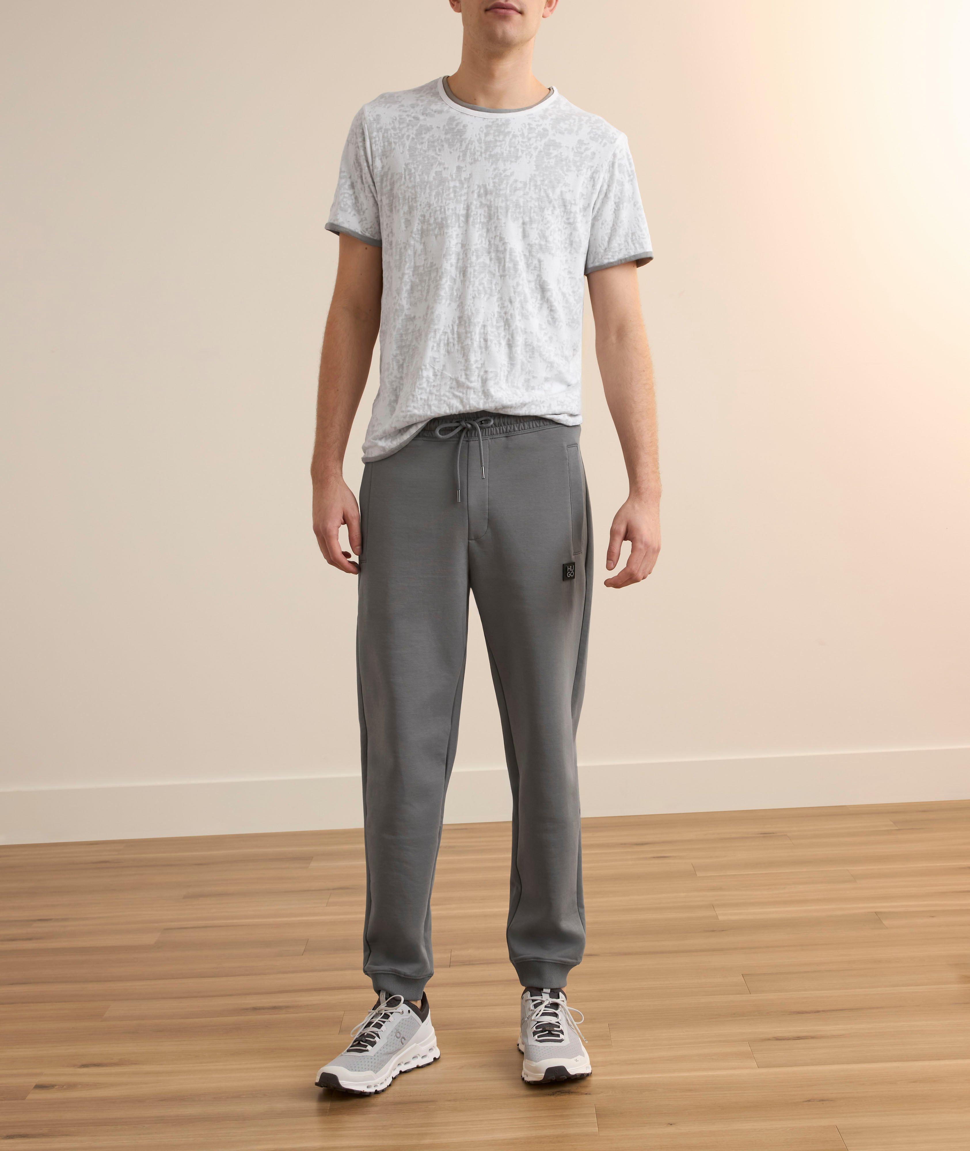 Pantalon sport en mélange de coton avec logo image 4