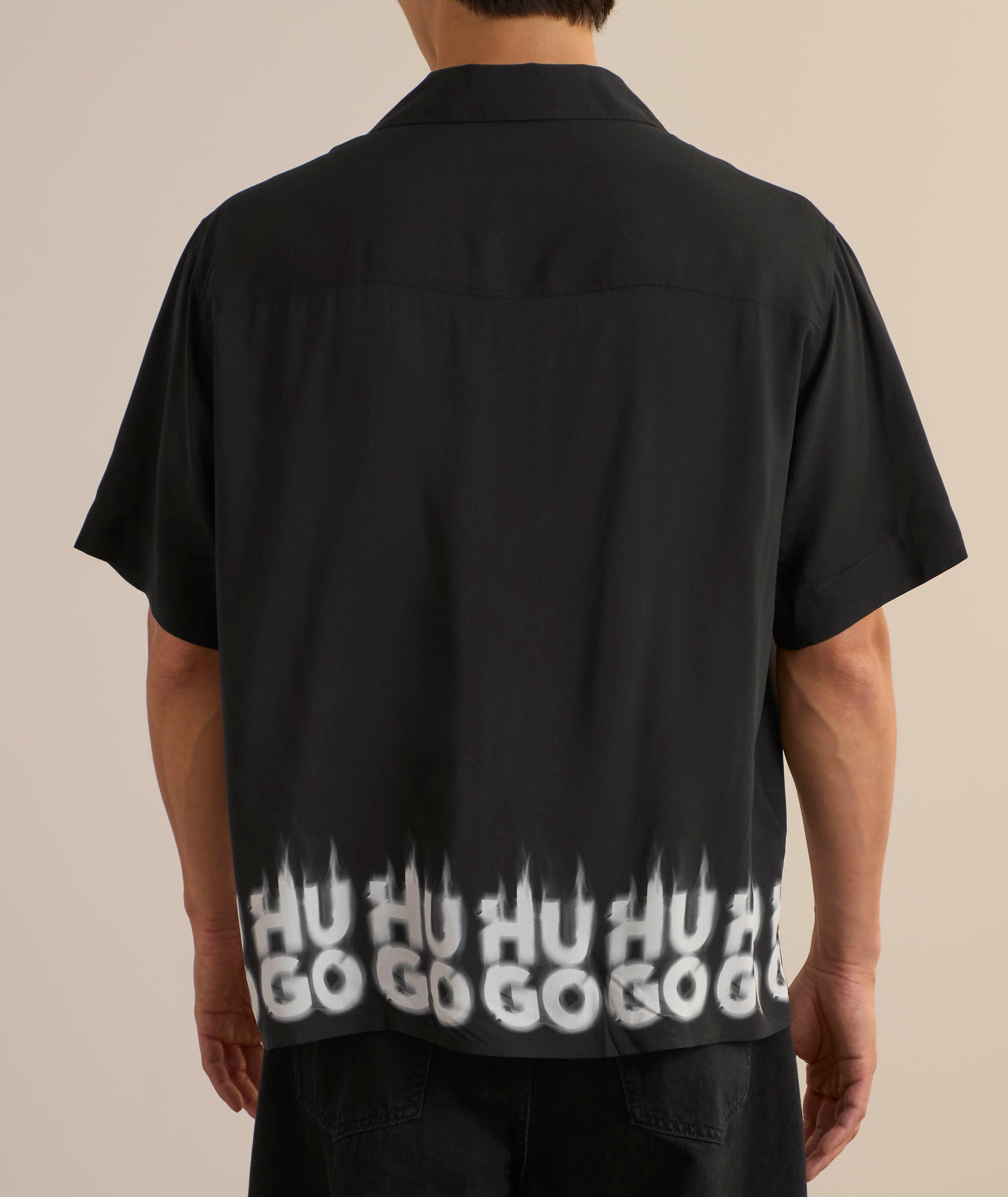 Chemise avec logo fumant et col cubain image 2