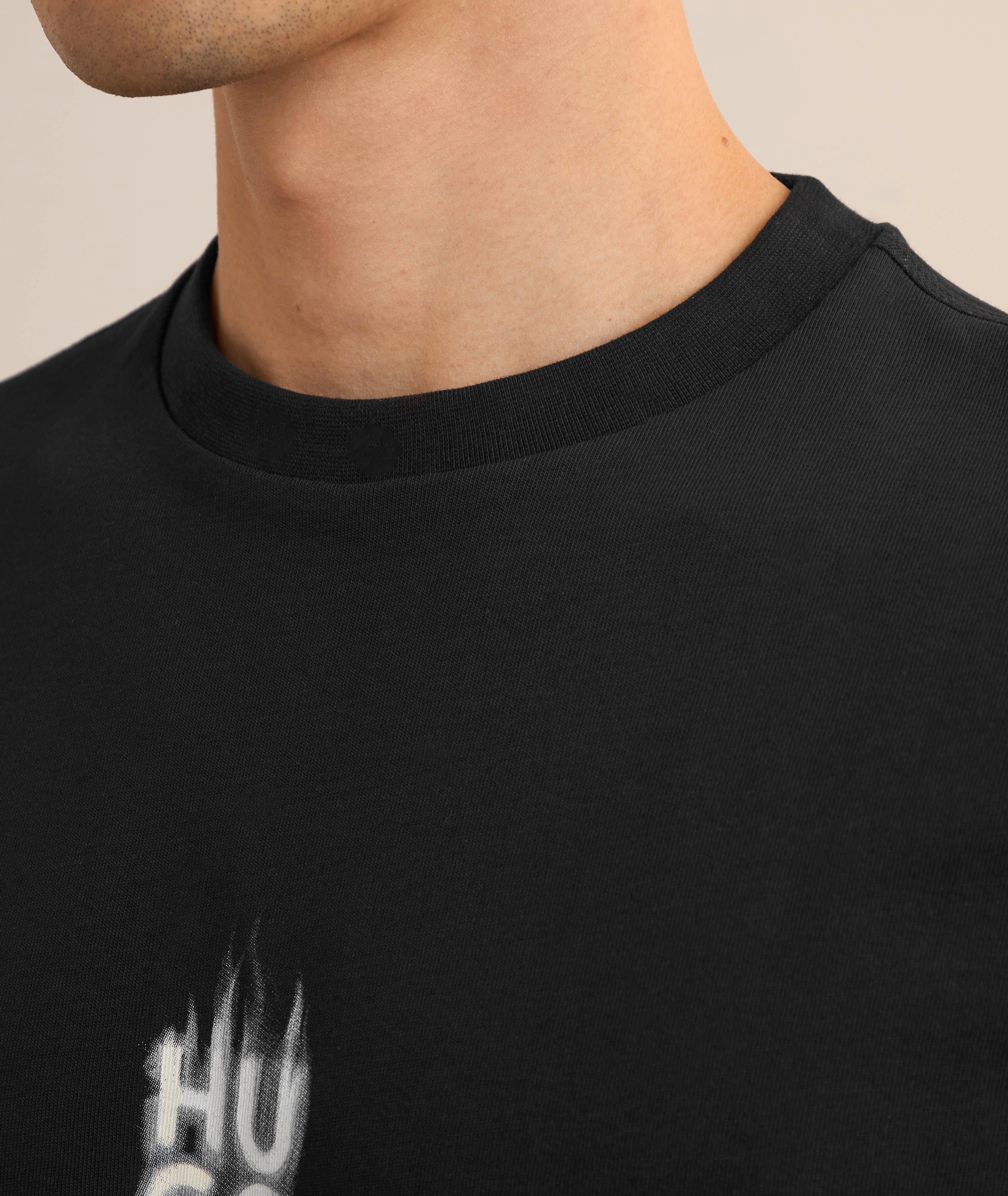 Stacked Smoke Logo Cotton T-Shirt  image 4