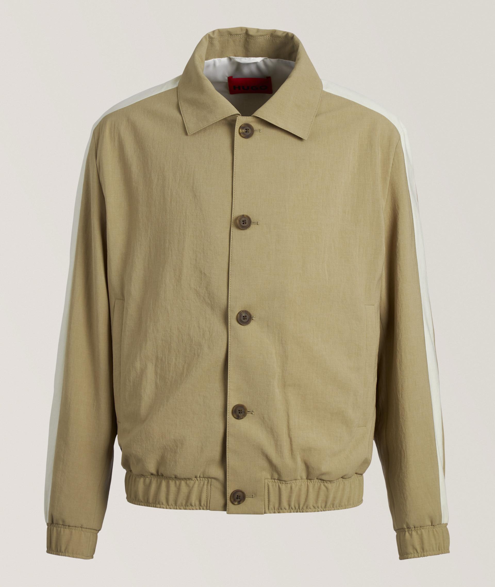Contrast Stripe Bomber Jacket image 0