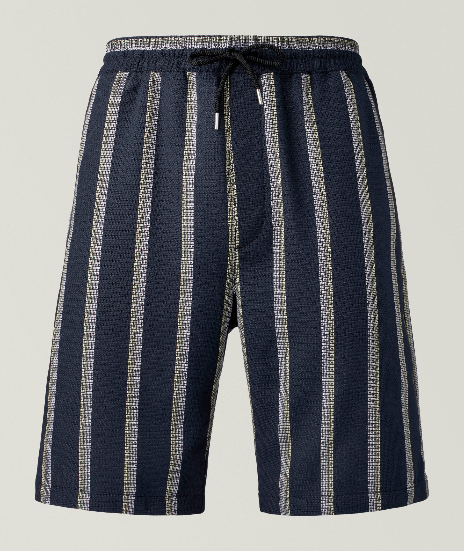 Cotton-Blend Striped Shorts image 0