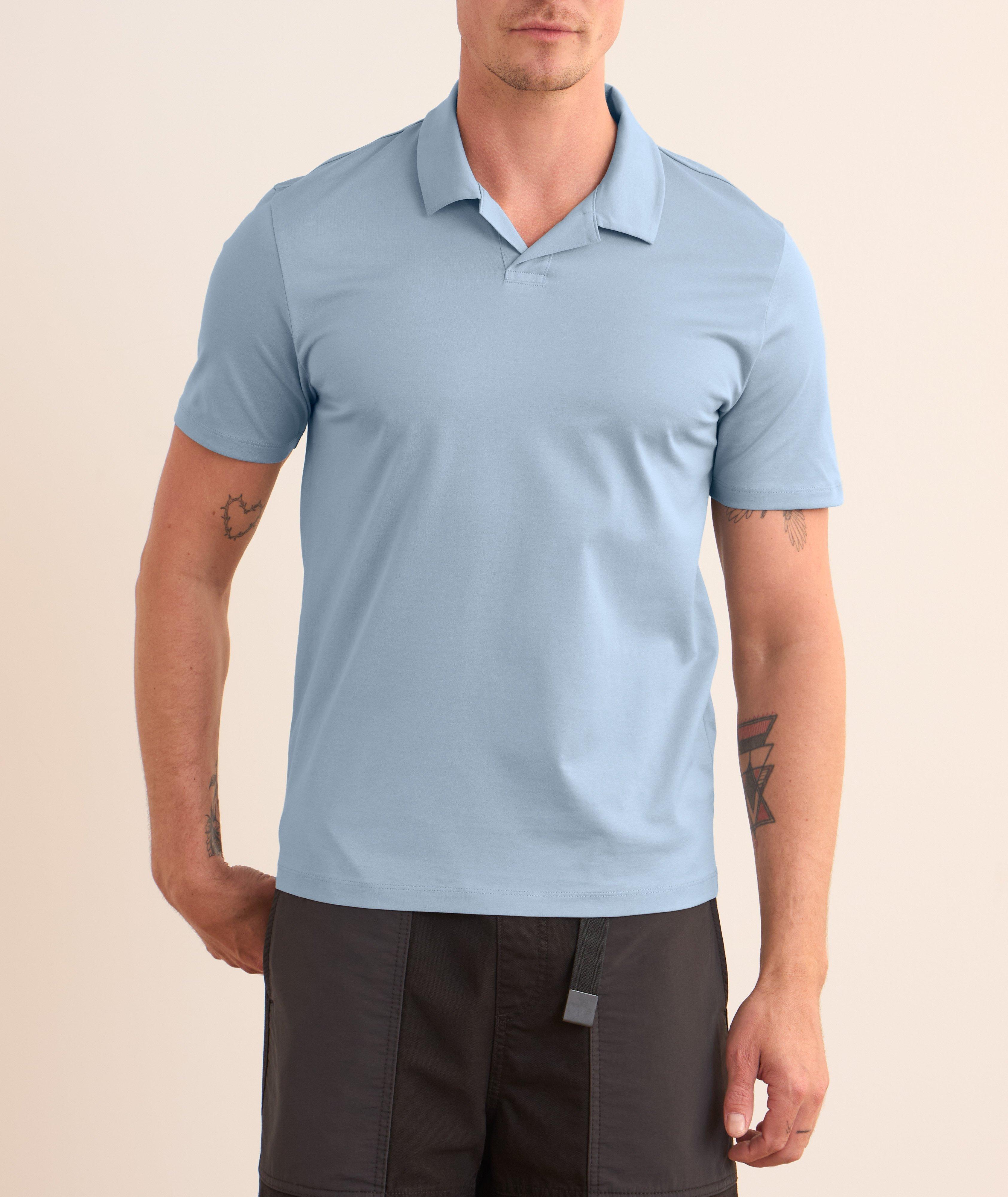 Polo en coton mercerisé de coupe amincie image 1