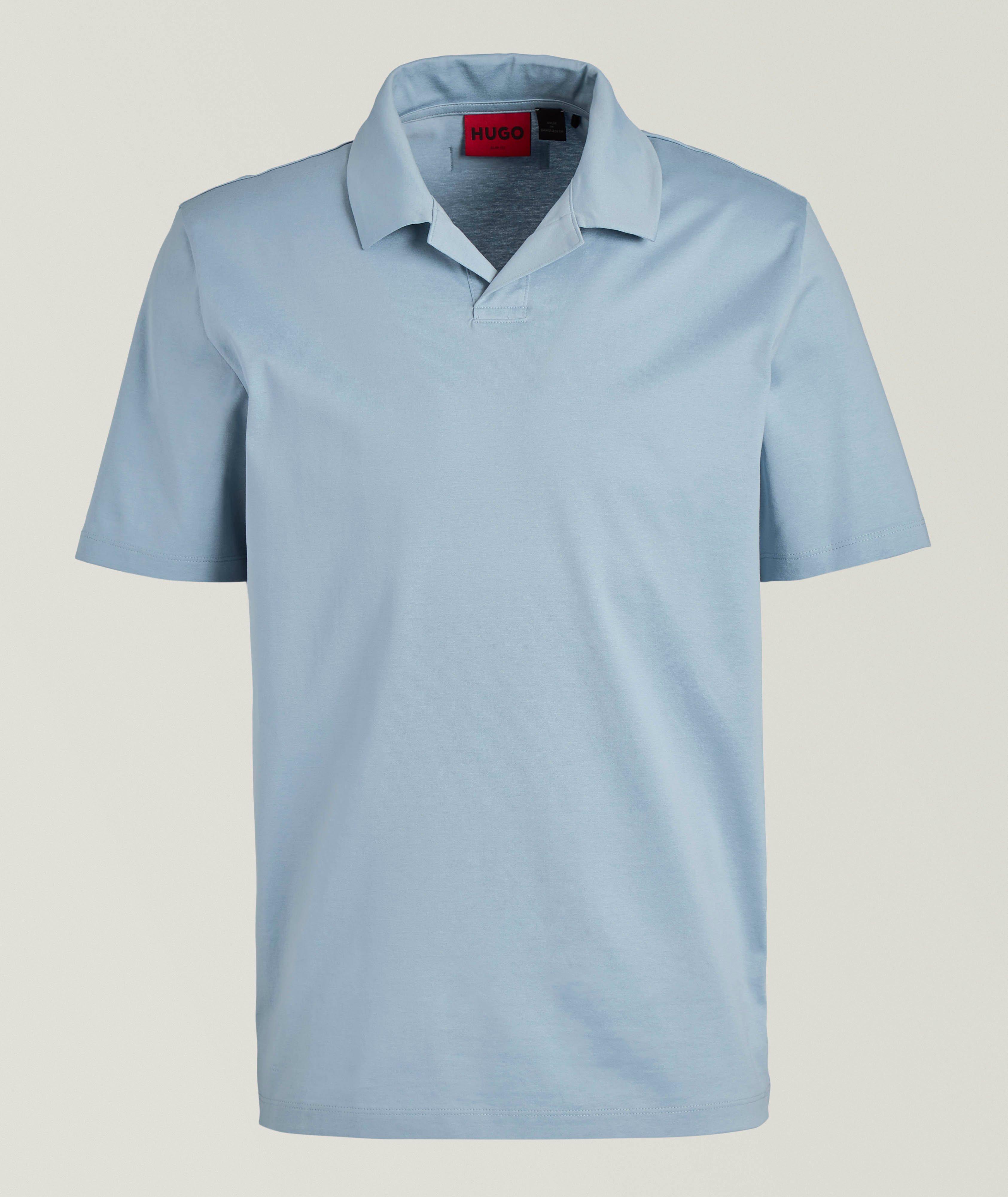 Polo en coton mercerisé de coupe amincie image 0