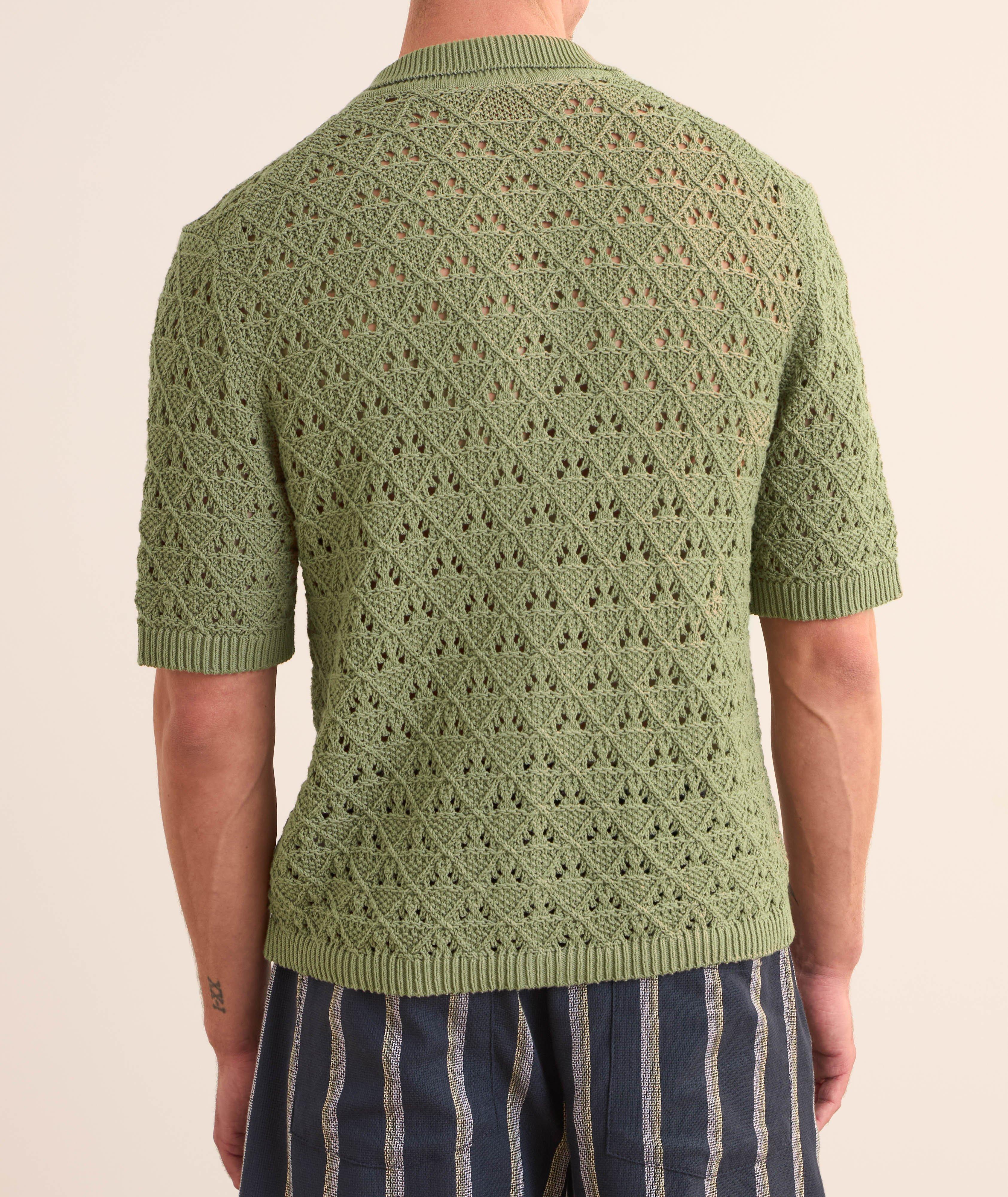 Knit Cotton-Blend Camp Shirt  image 2