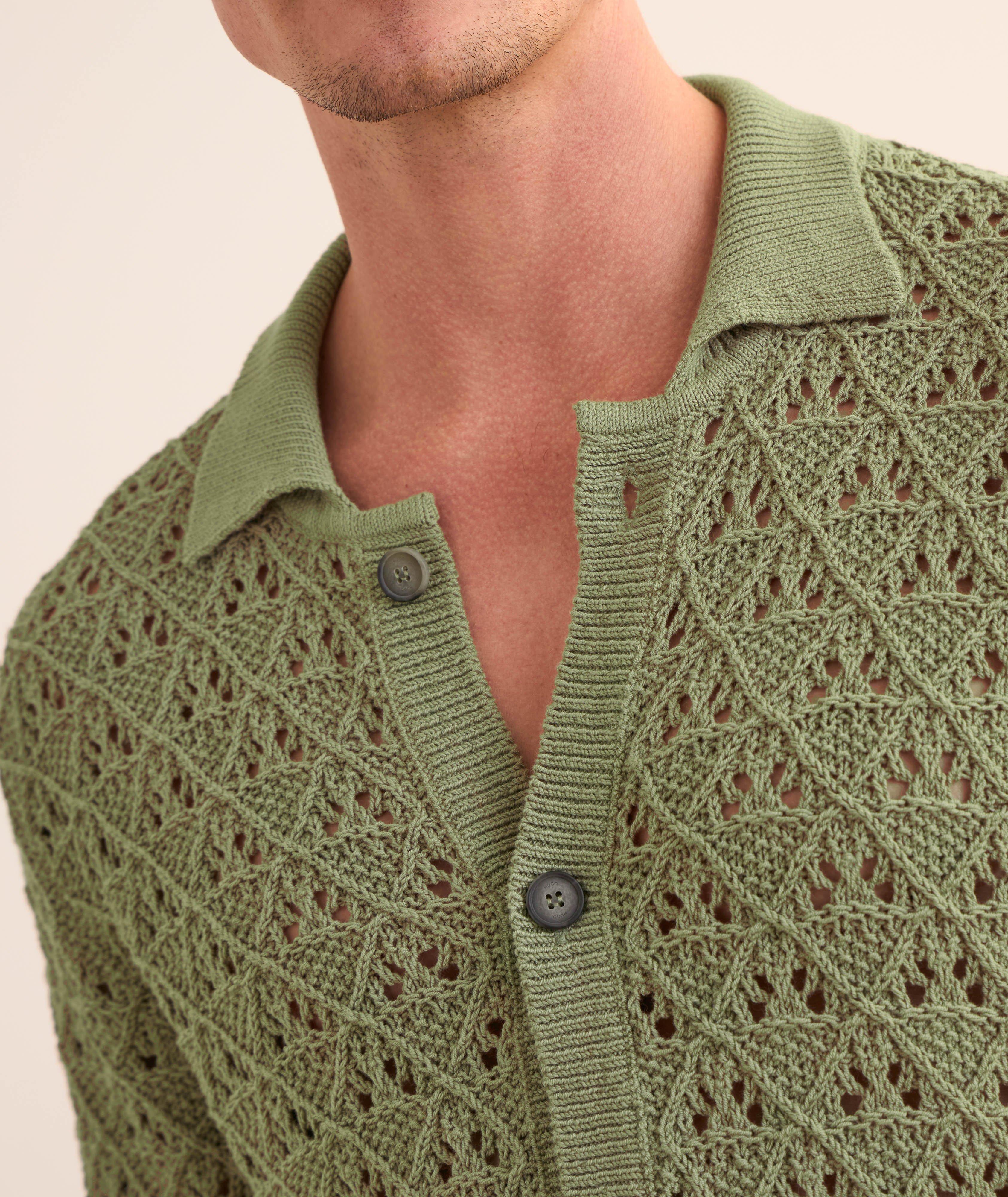 Knit Cotton-Blend Camp Shirt  image 3