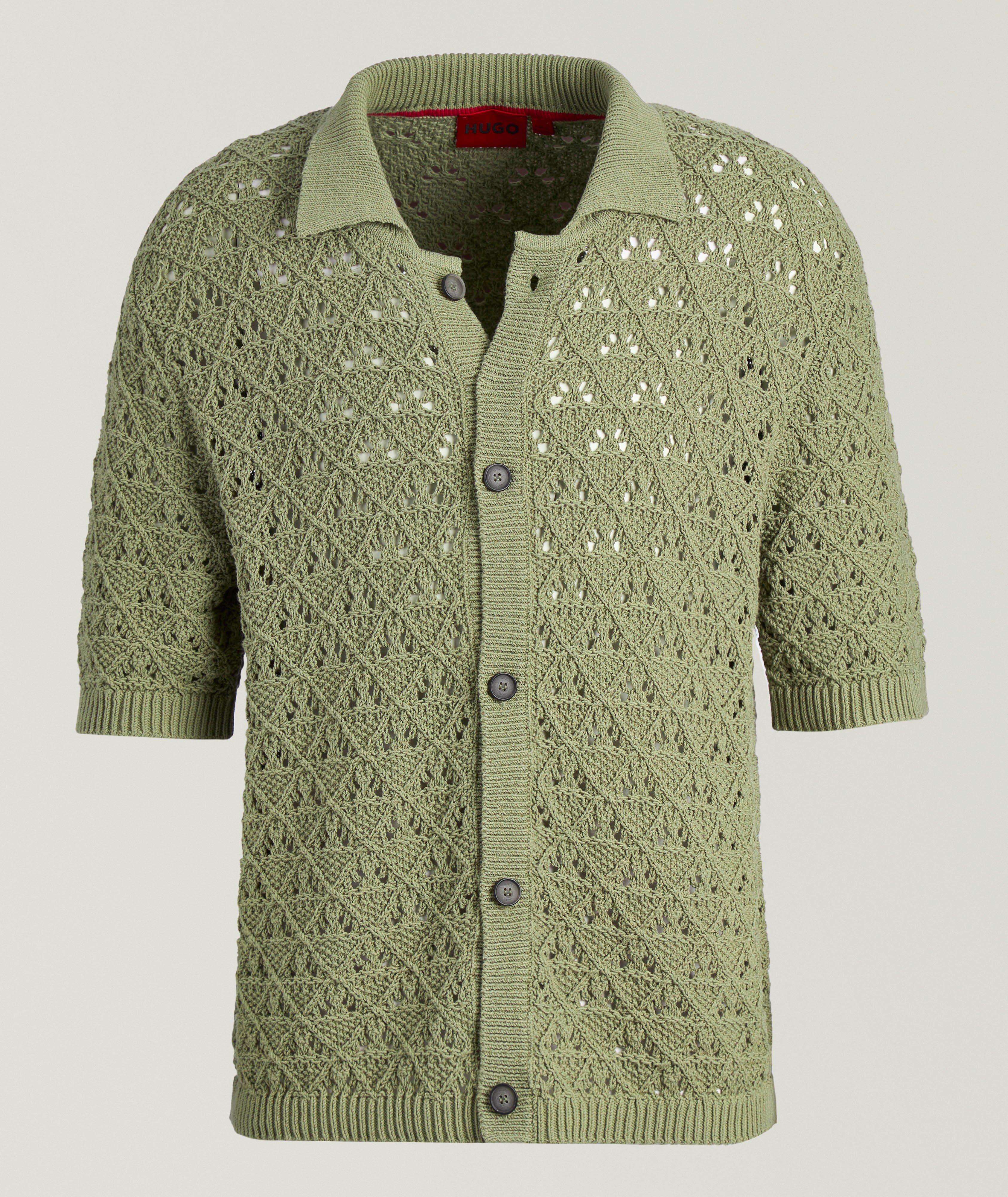 Knit Cotton-Blend Camp Shirt  image 0