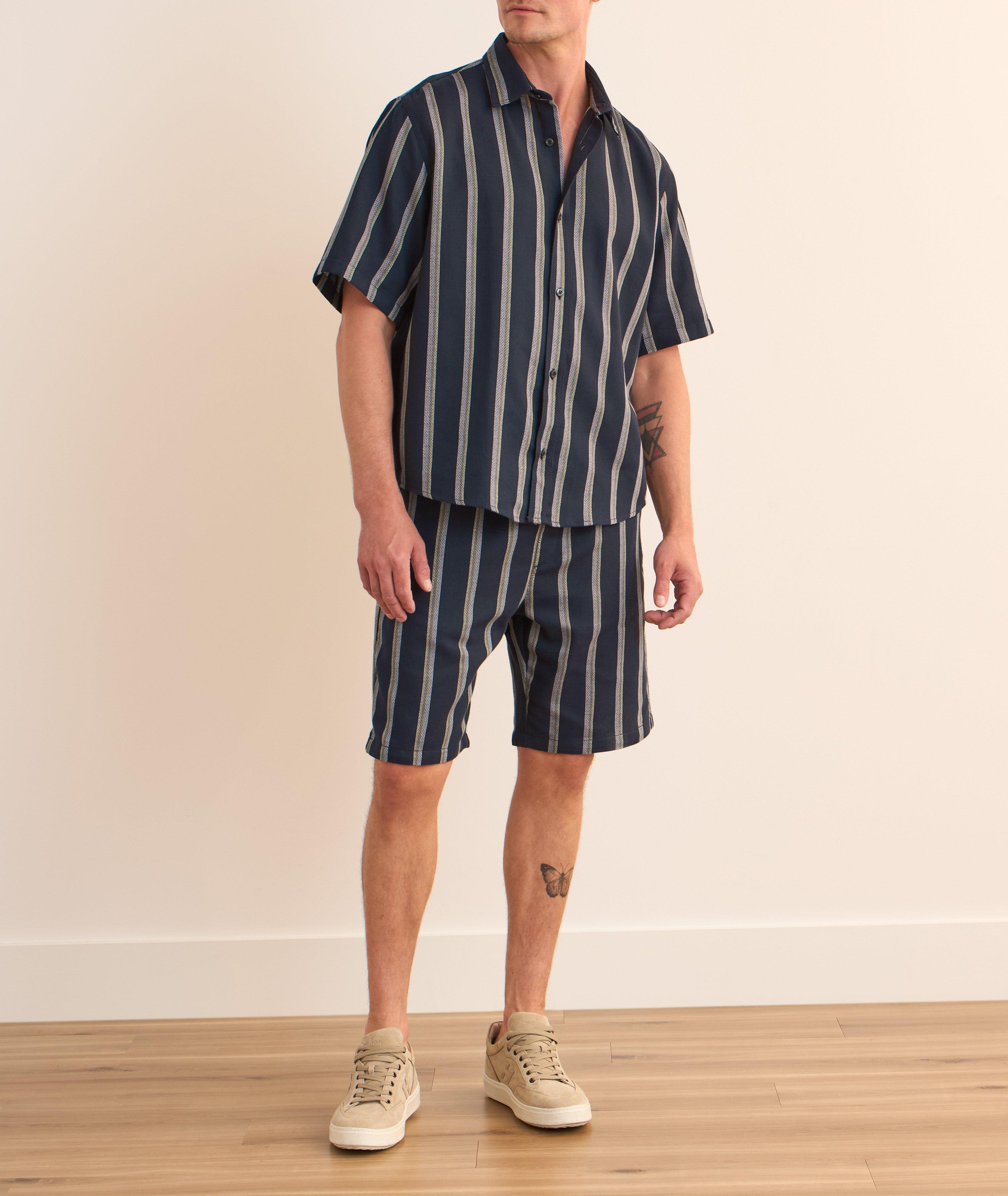 HUGO SS NVY STRP SPRTSHRT image 4