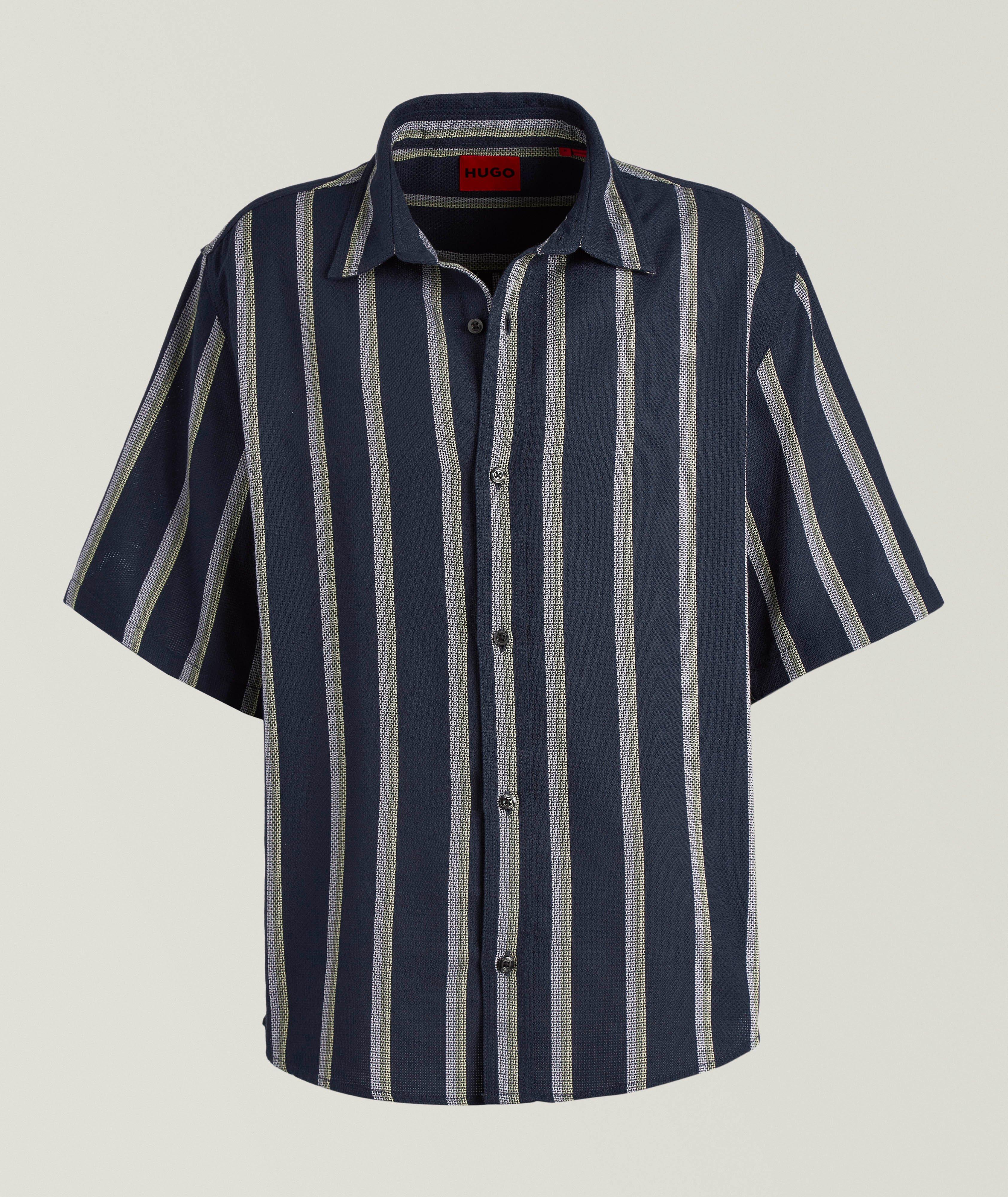 HUGO SS NVY STRP SPRTSHRT image 0