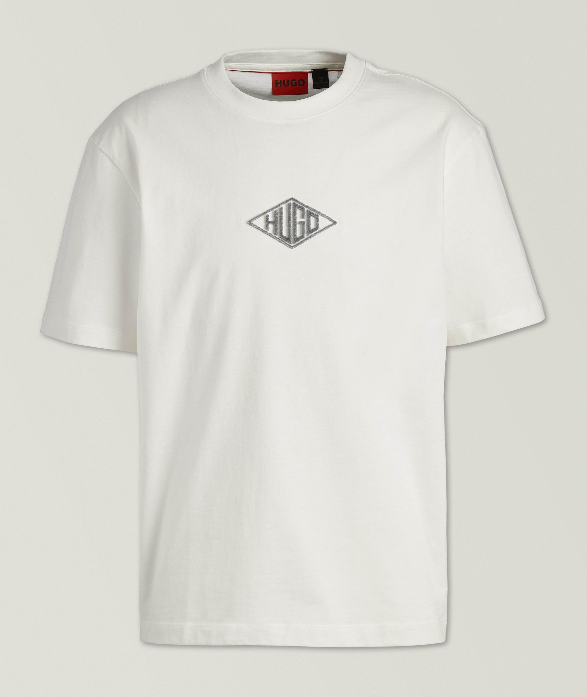 T-shirt en coton avec logo texturé image 0