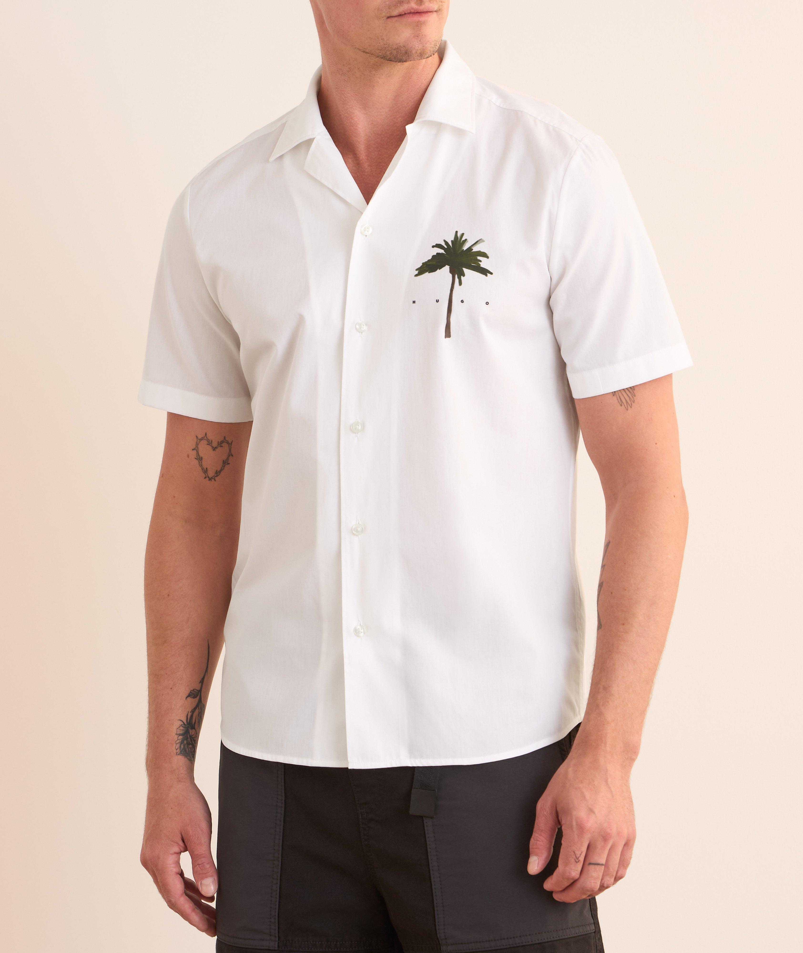 Palm Tree Cotton Camp Shirt  image 2