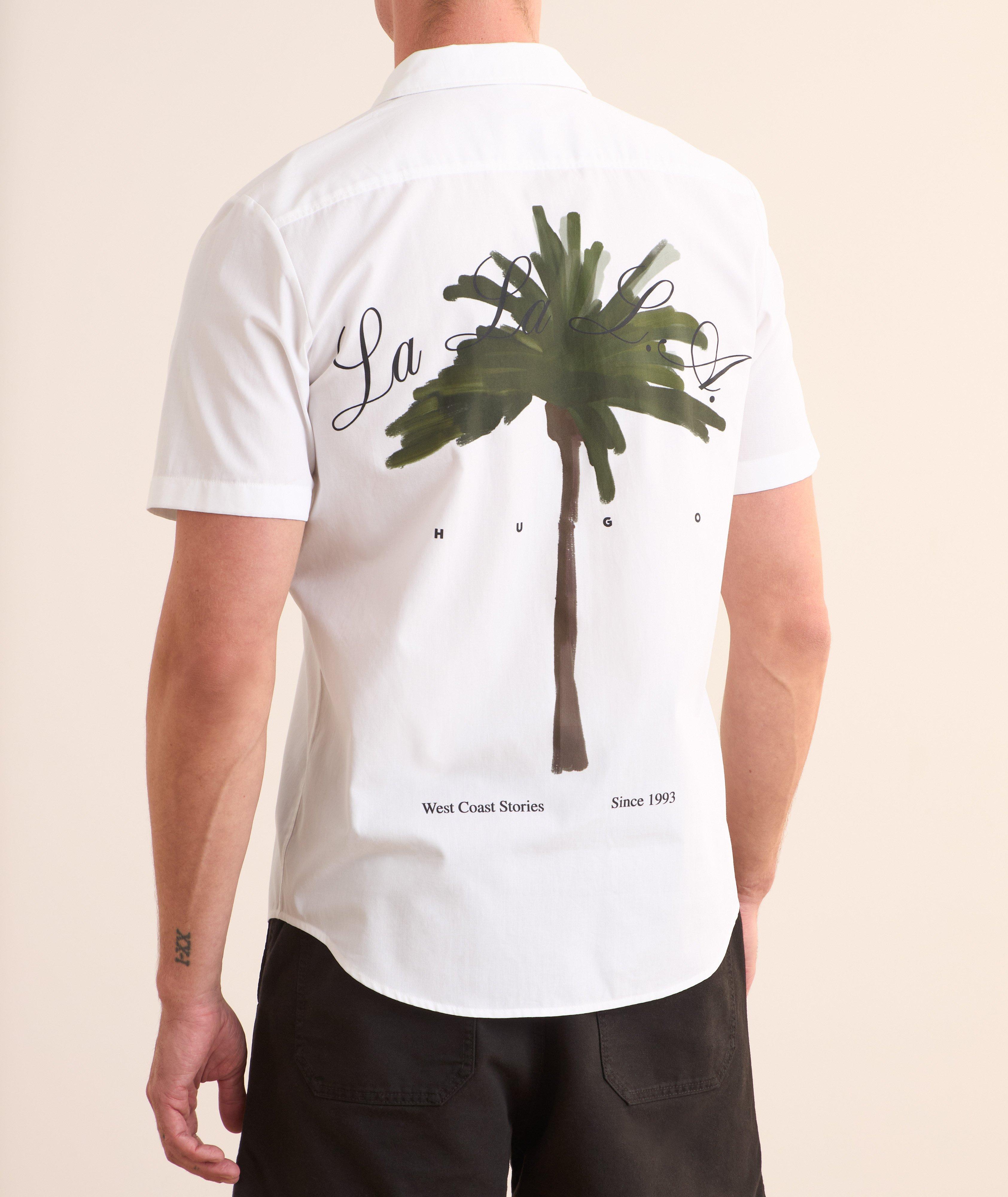 Palm Tree Cotton Camp Shirt  image 3
