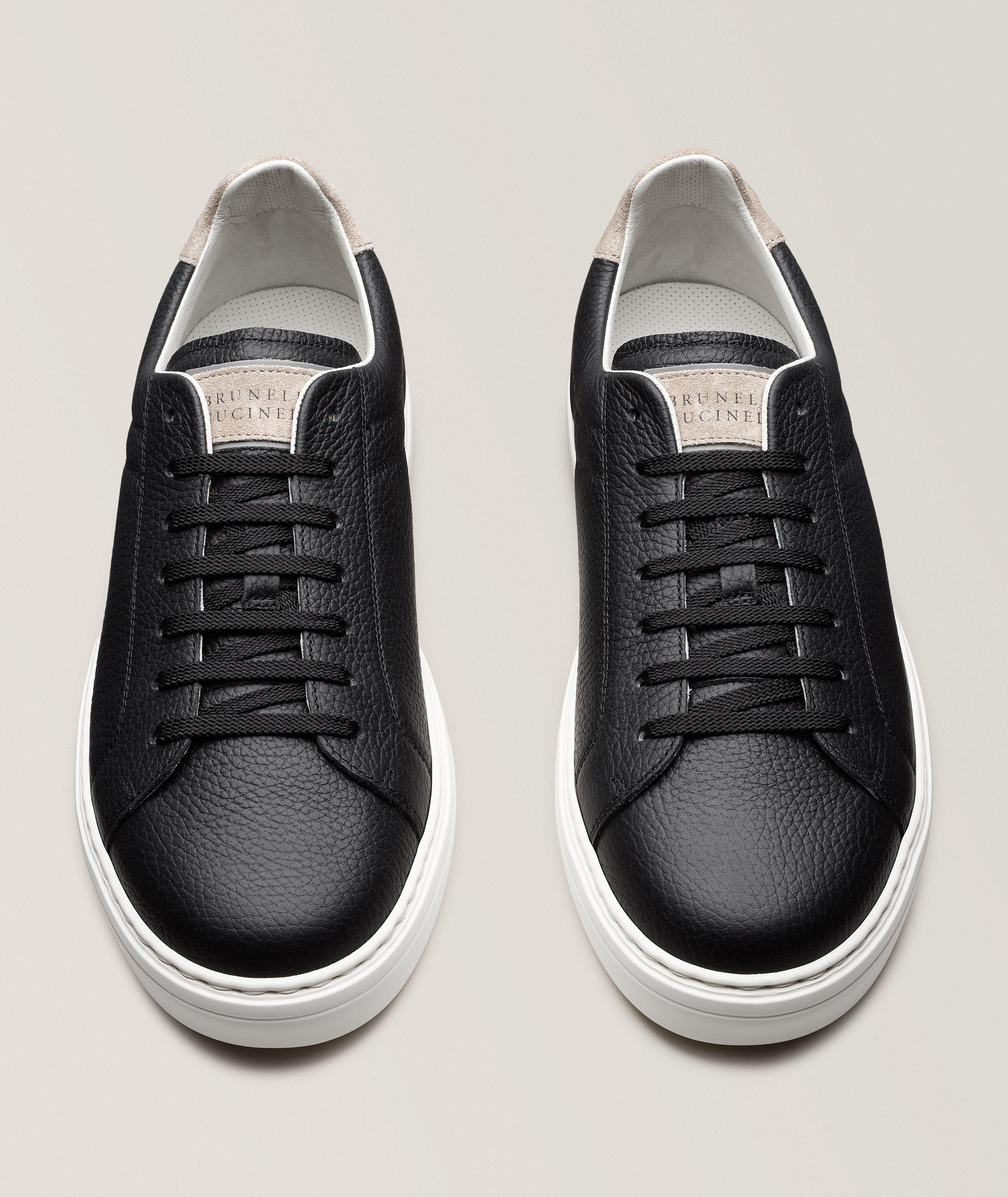 Brunello Cucinelli Grain Leather Backtab Sneakers | Sneakers