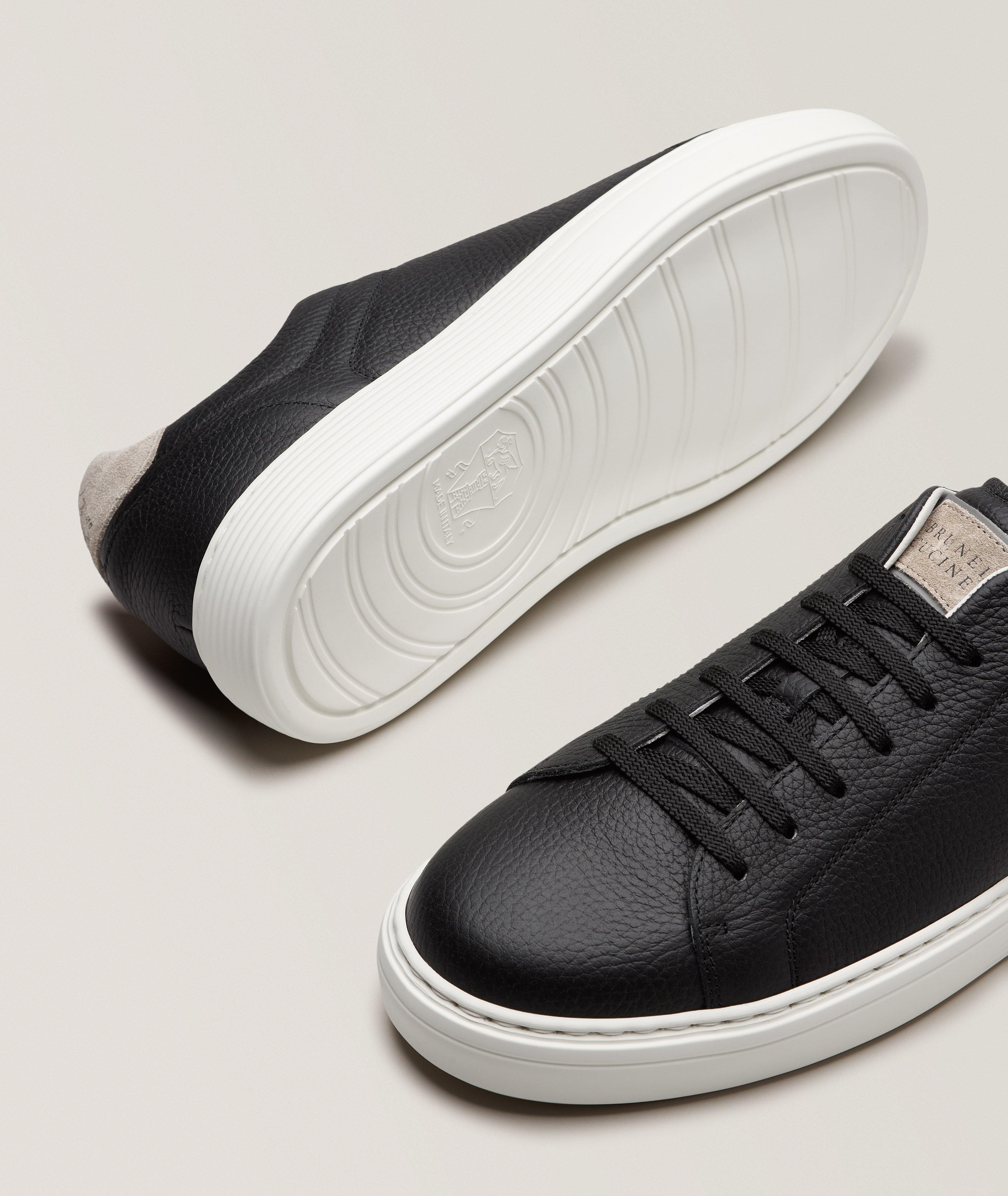Brunello Cucinelli Grain Leather Backtab Sneakers | Sneakers