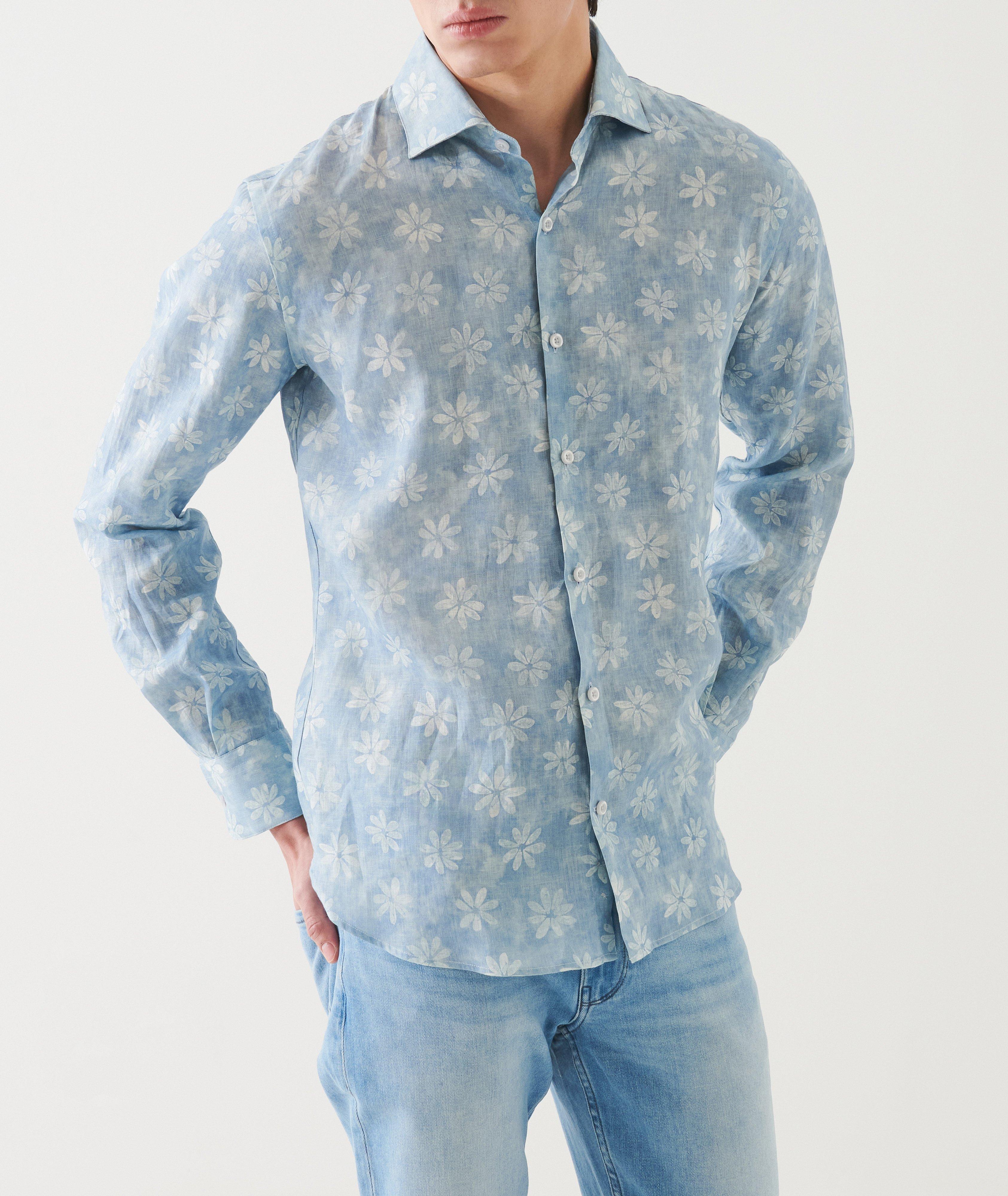 Floral Print Linen Shirt image 1