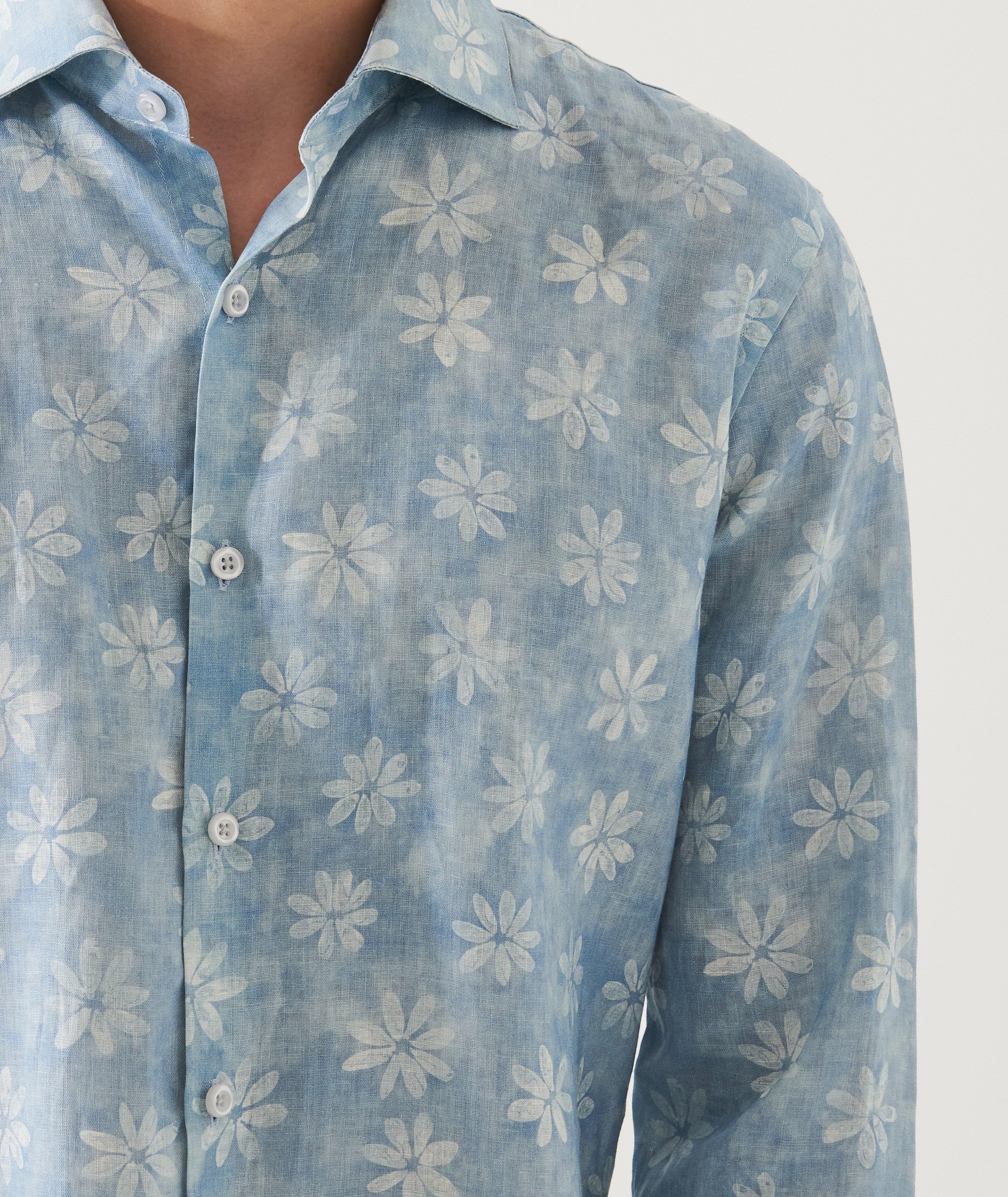 Floral Print Linen Shirt image 3