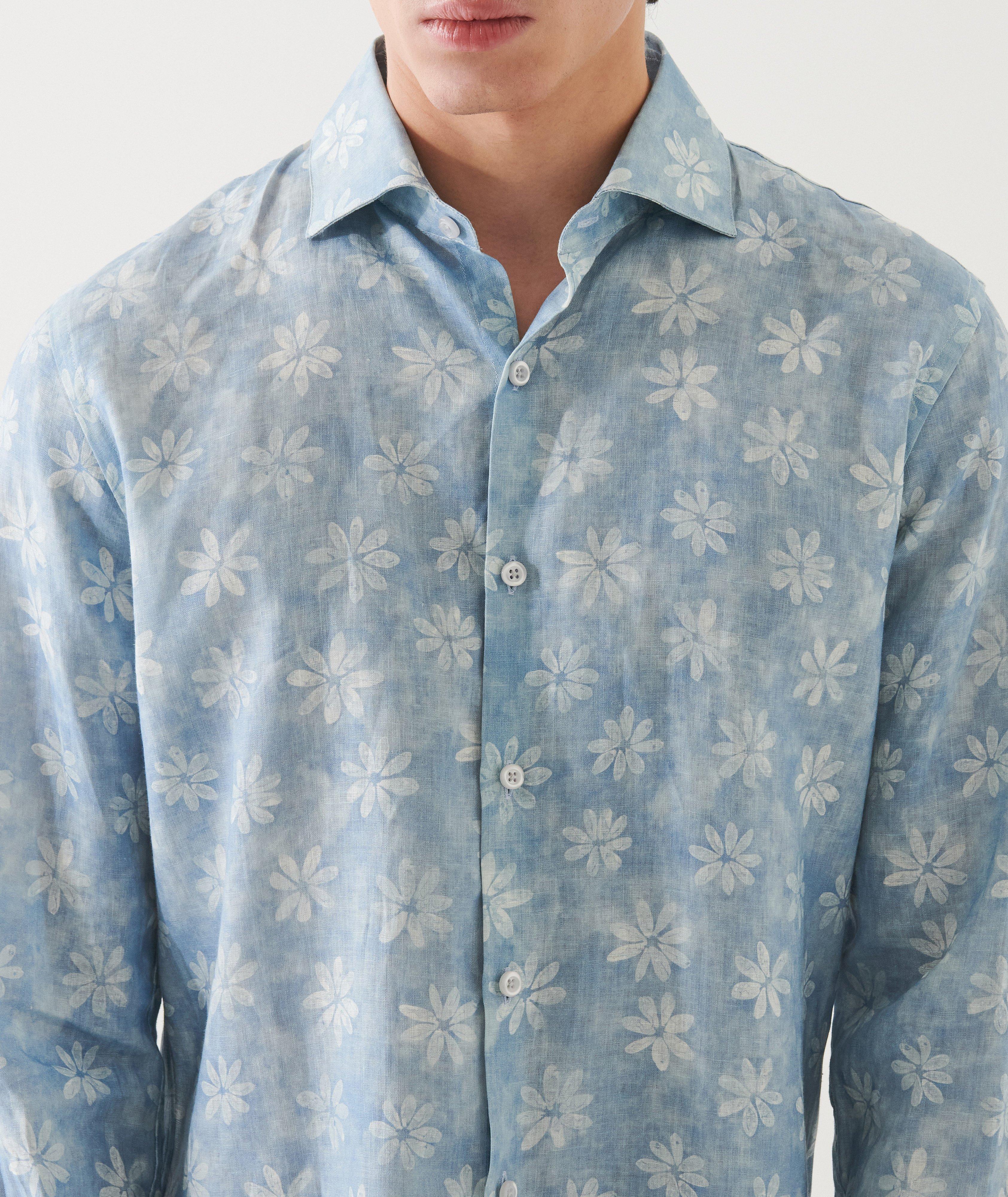 Floral Print Linen Shirt image 4