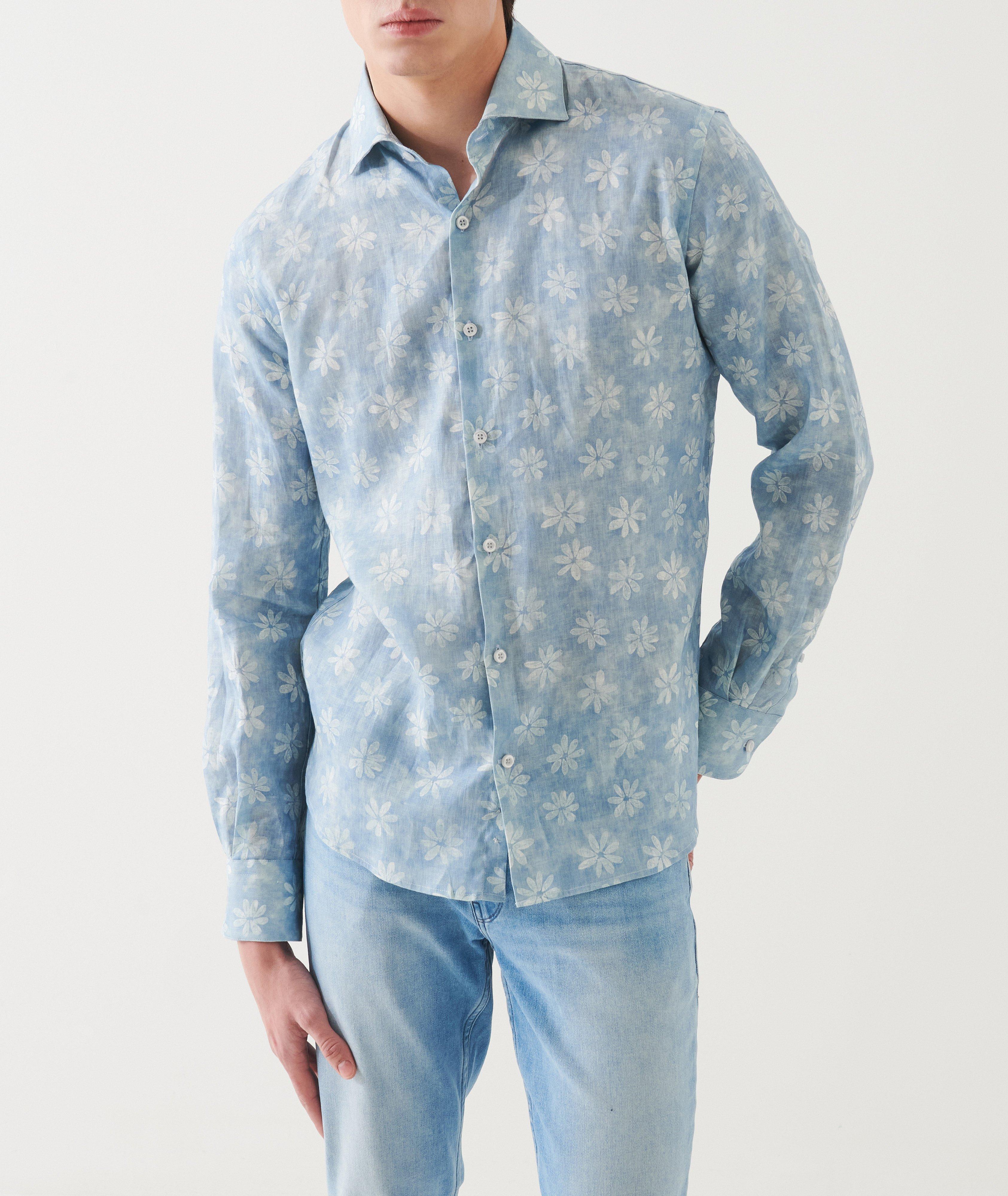 Floral Print Linen Shirt image 5