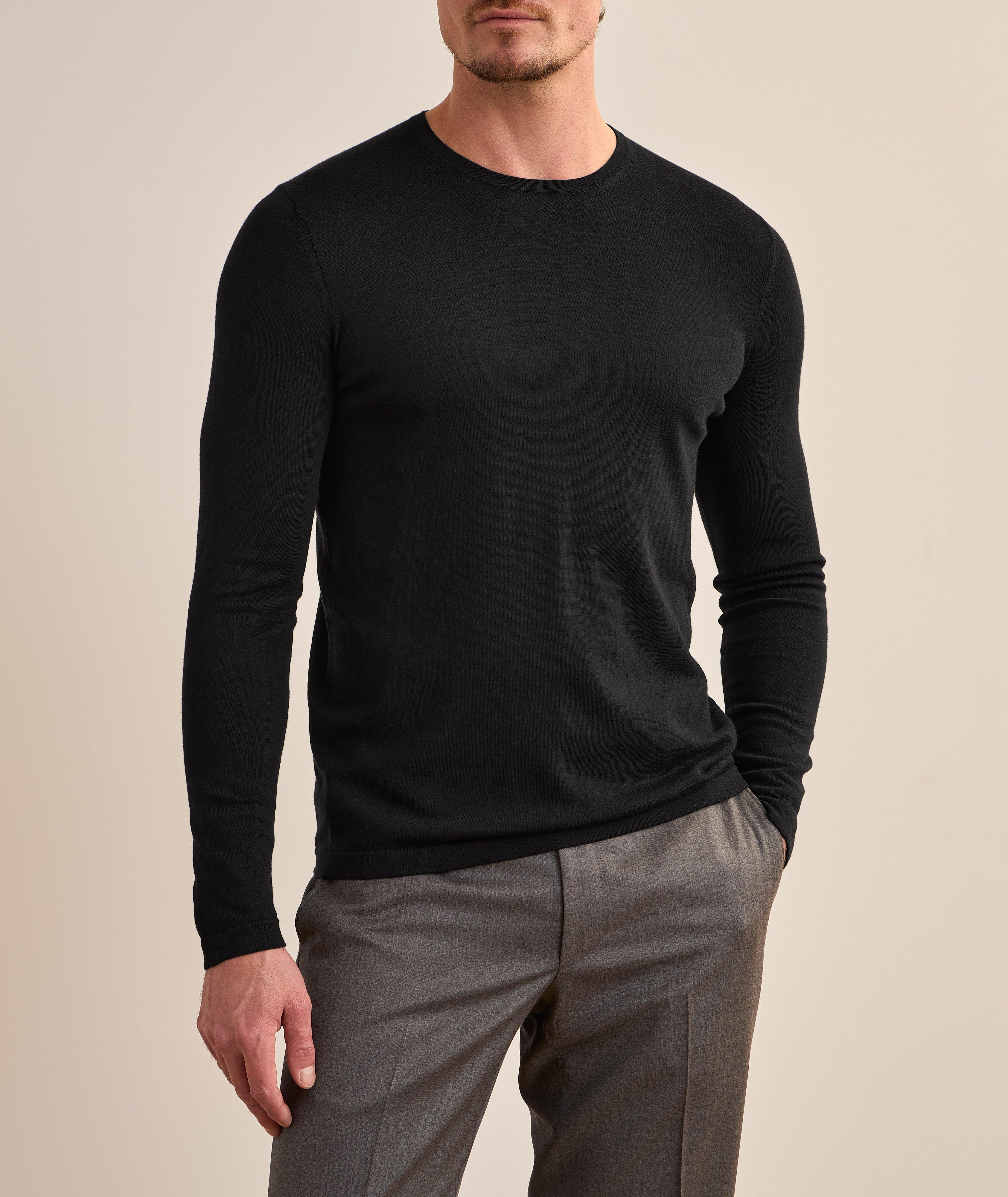 Cotton-Blend Crewneck Sweater image 1