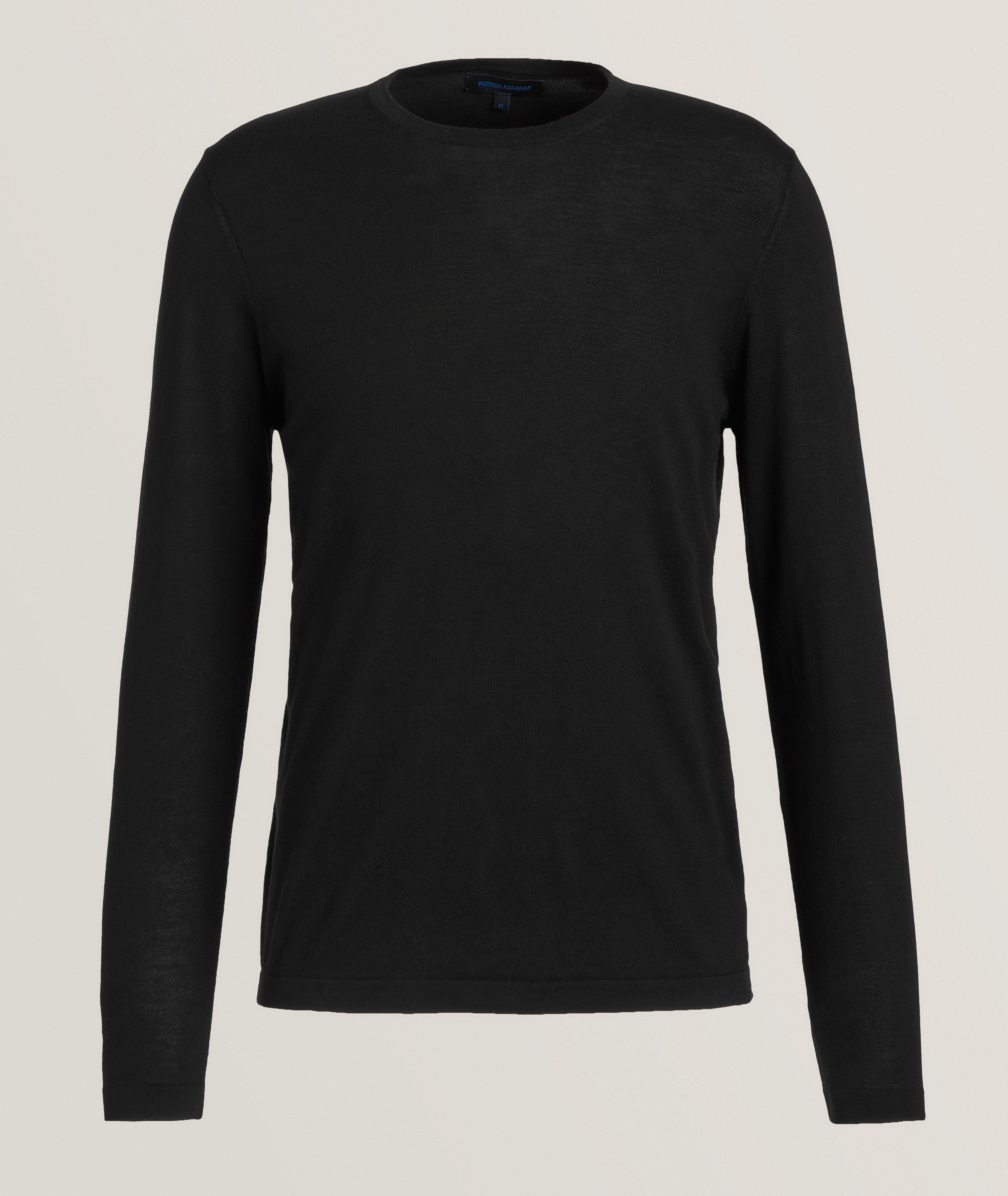 Cotton-Blend Crewneck Sweater image 0