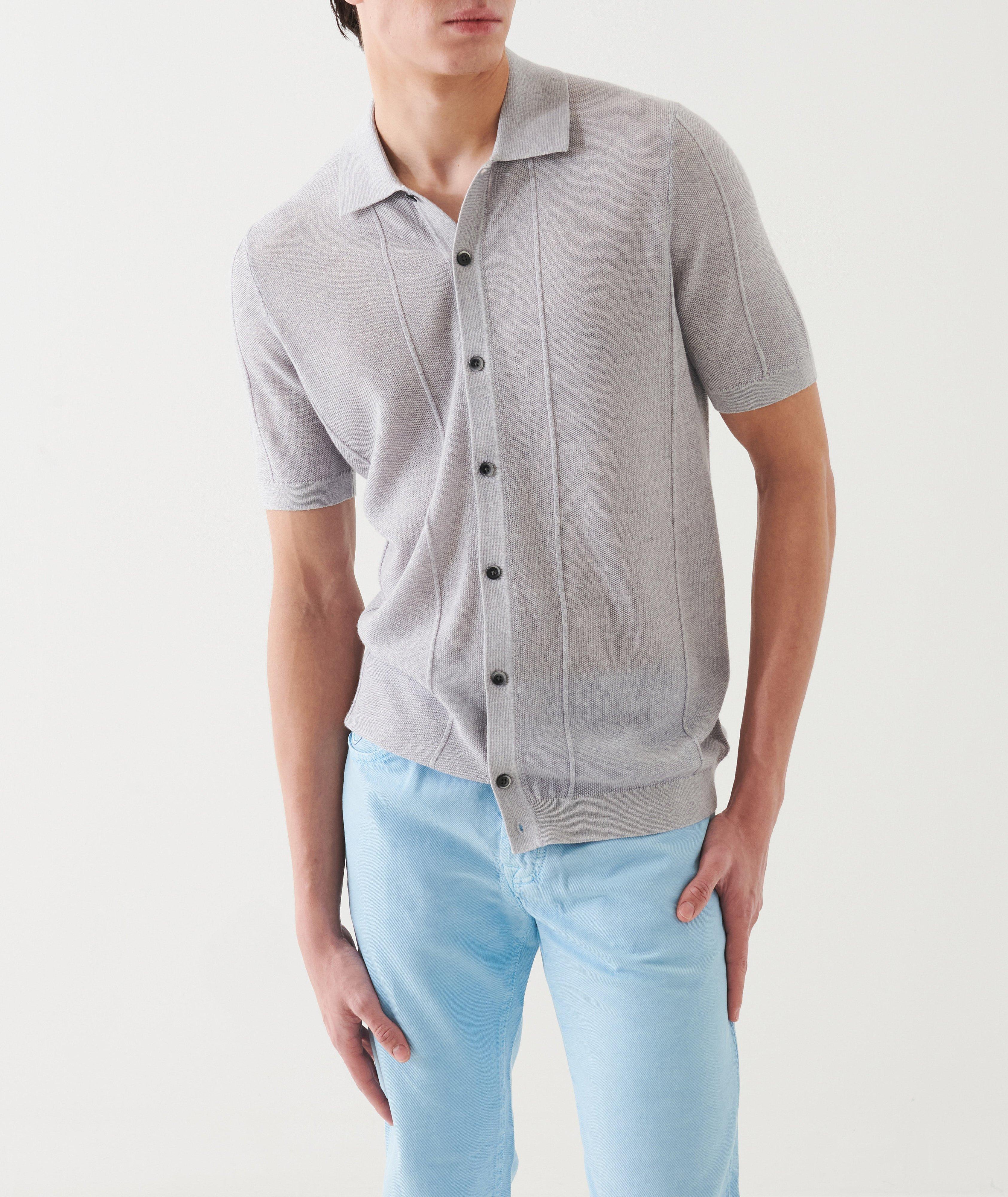 Merino Wool-Silk Knit Shirt image 1