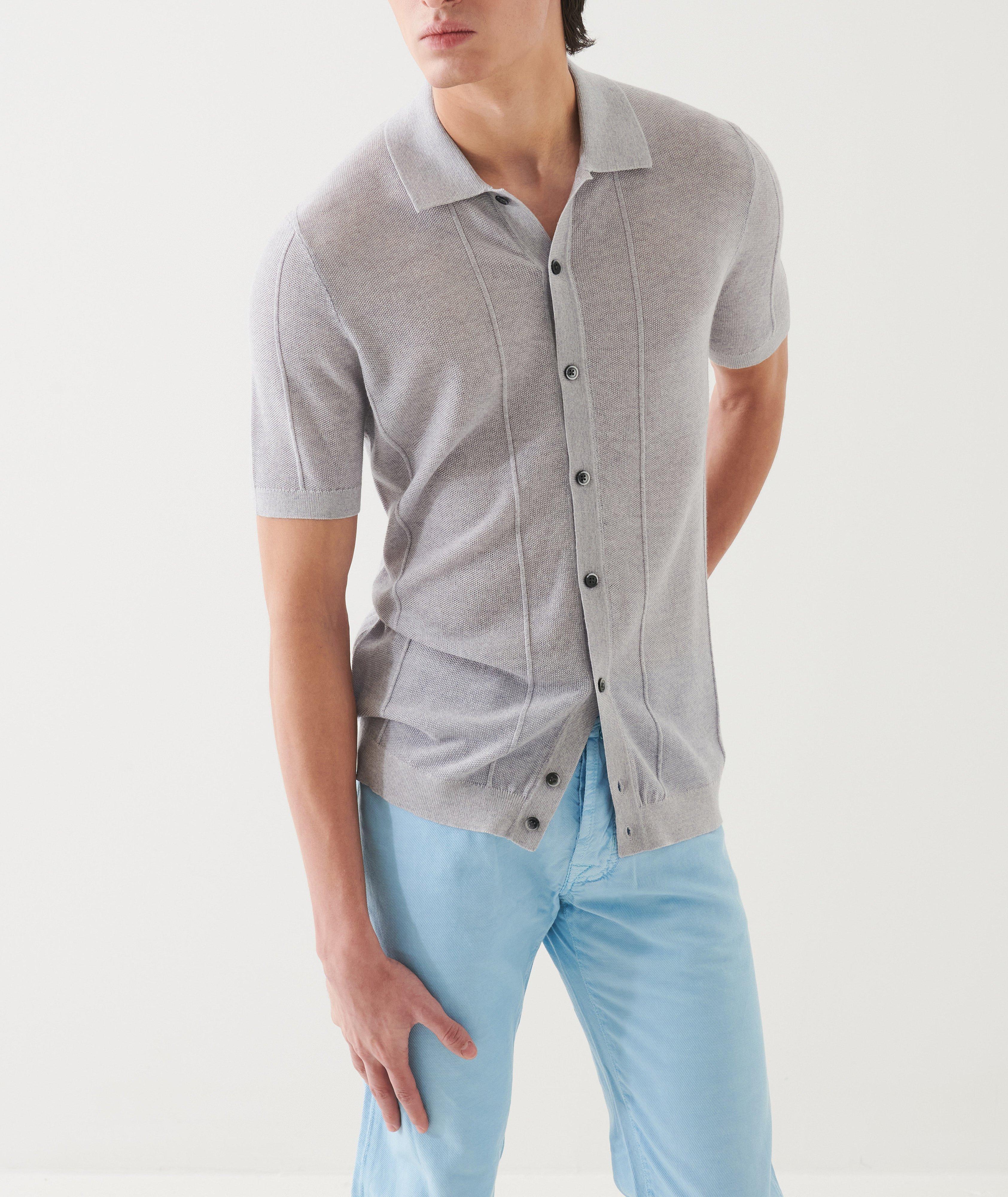 Merino Wool-Silk Knit Shirt image 2